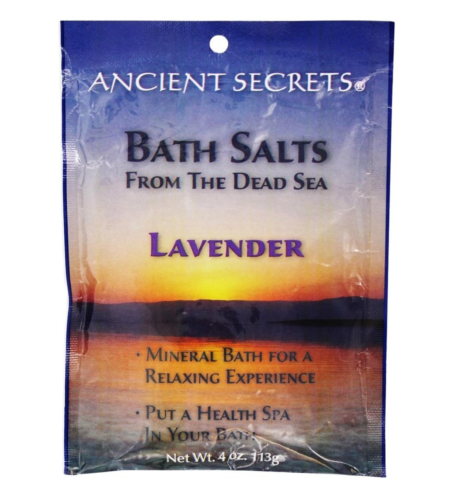 Organic Lavender Bath Salts - Ancient Secrets 4 Ounce - Buy Online on SooperMarket.com
