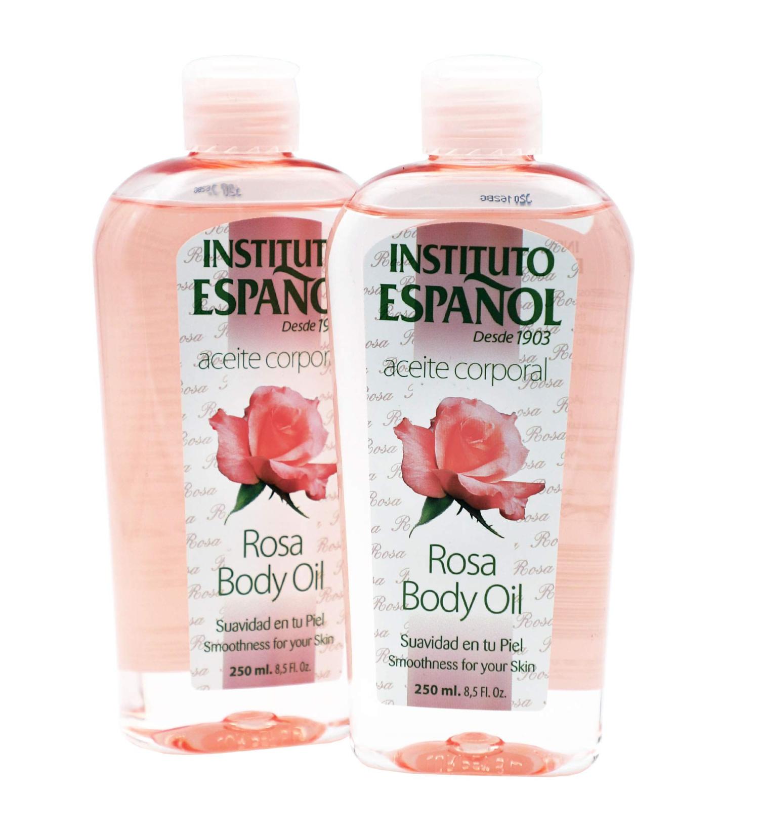 Instituto Espa ol Rosa Body Oil 2-Pack - 8.5 FL Oz Bottles for Smooth Skin - Buy Online on SooperMarket.com