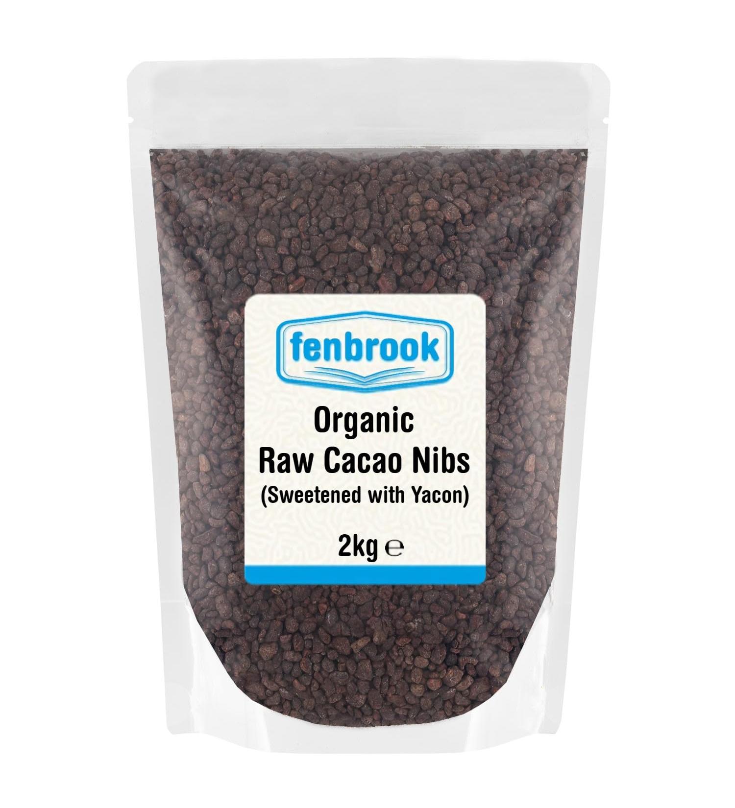Organic Raw Cacao Nibs Sweetened with Yacon 2kg | Certified Organic by Fenbrook Organic - Buy Online on SooperMarket.com