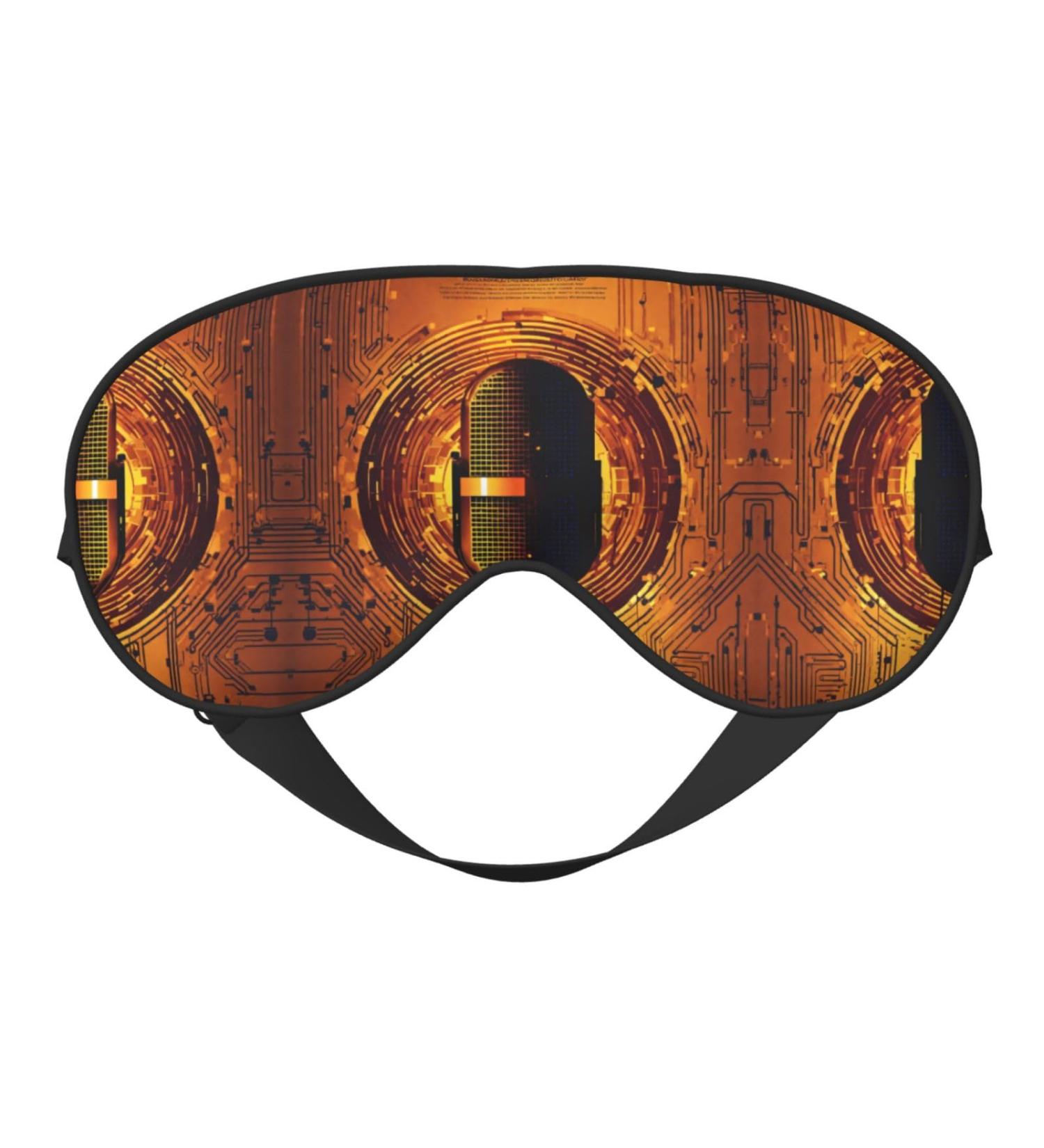 Microphone with Music Note Print Double-Sided Eye Mask Soft and Light Blocking for Enhancing Sleep Quality - Buy Online on SooperMarket.com