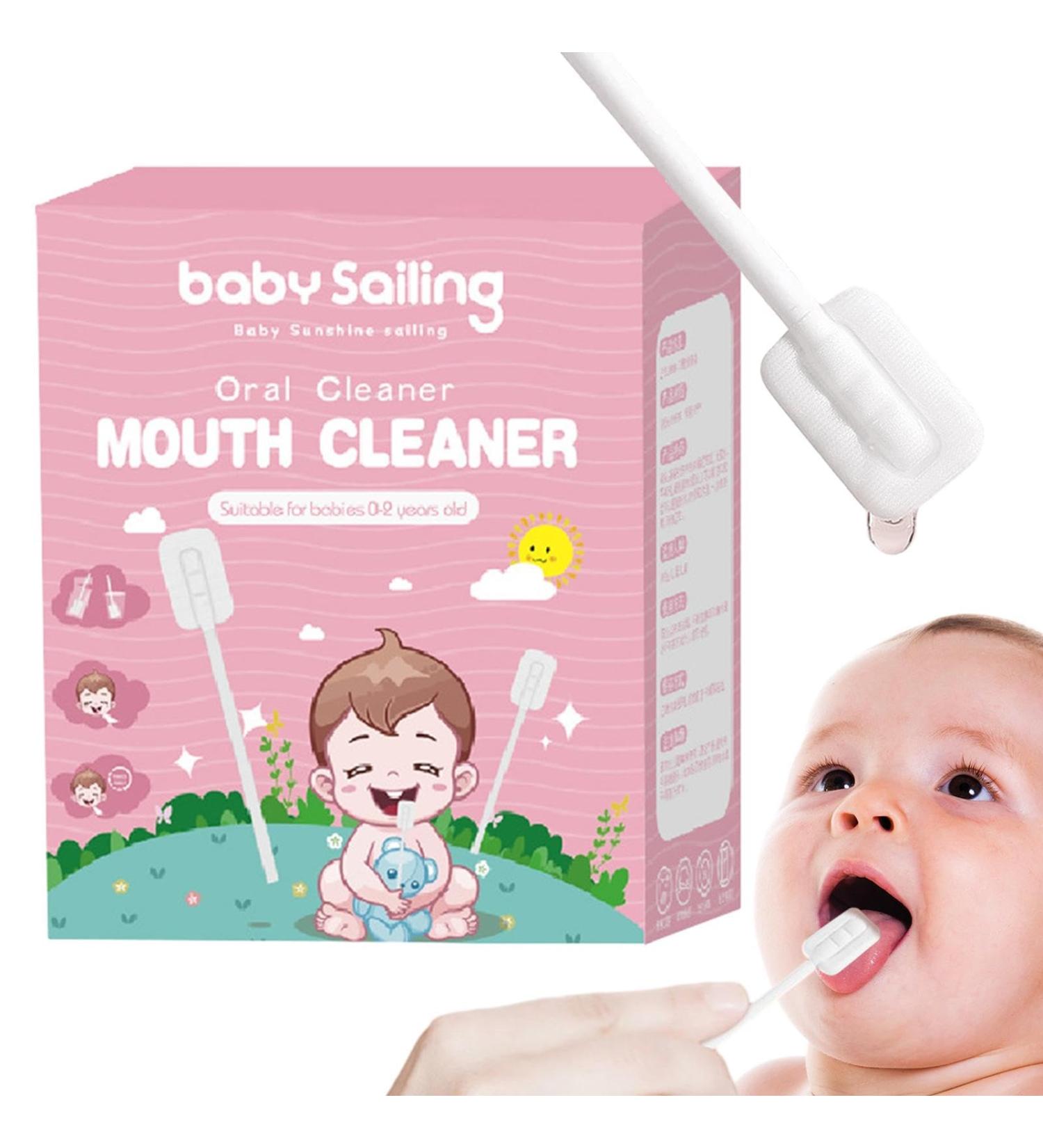 Shenrongtong Baby Tongue Cleaner 30-Piece Portable Oral Gauze for Teething | Flexible Toothbrush Tongue Cleaner - Buy Online on SooperMarket.com