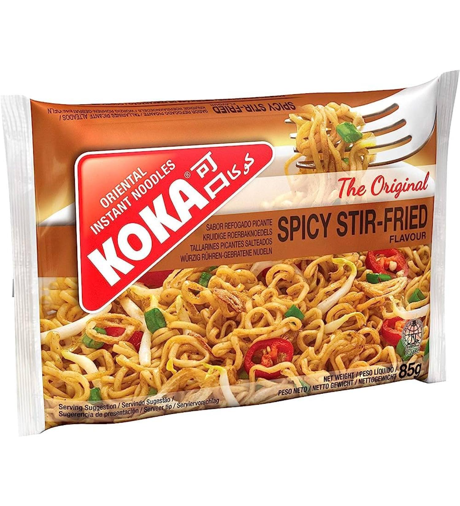 Koka Oriental Style Instant Noodles - Pack of 30 | Stir-Fry Flavour - Quick Snack or Meal Accompaniment - Ready in 2 Minutes - 85g Each - Buy Online on SooperMarket.com