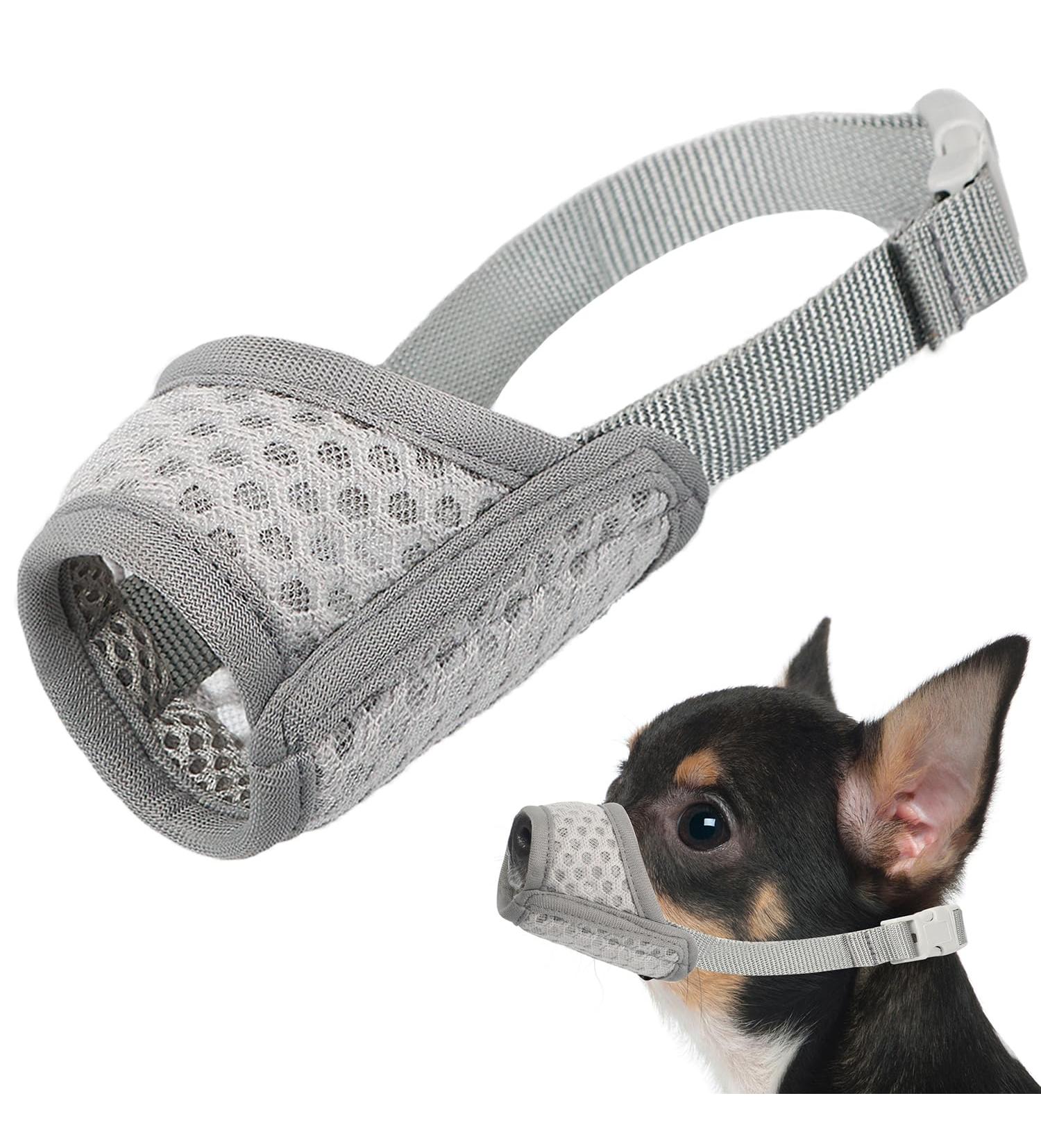 Breathable Dog Muzzle for XXS to XXL Adjustable Muzzles for Chihuahua Beagle & Golden Retriever | Prevent Biting & Chewing - Buy Online on SooperMarket.com