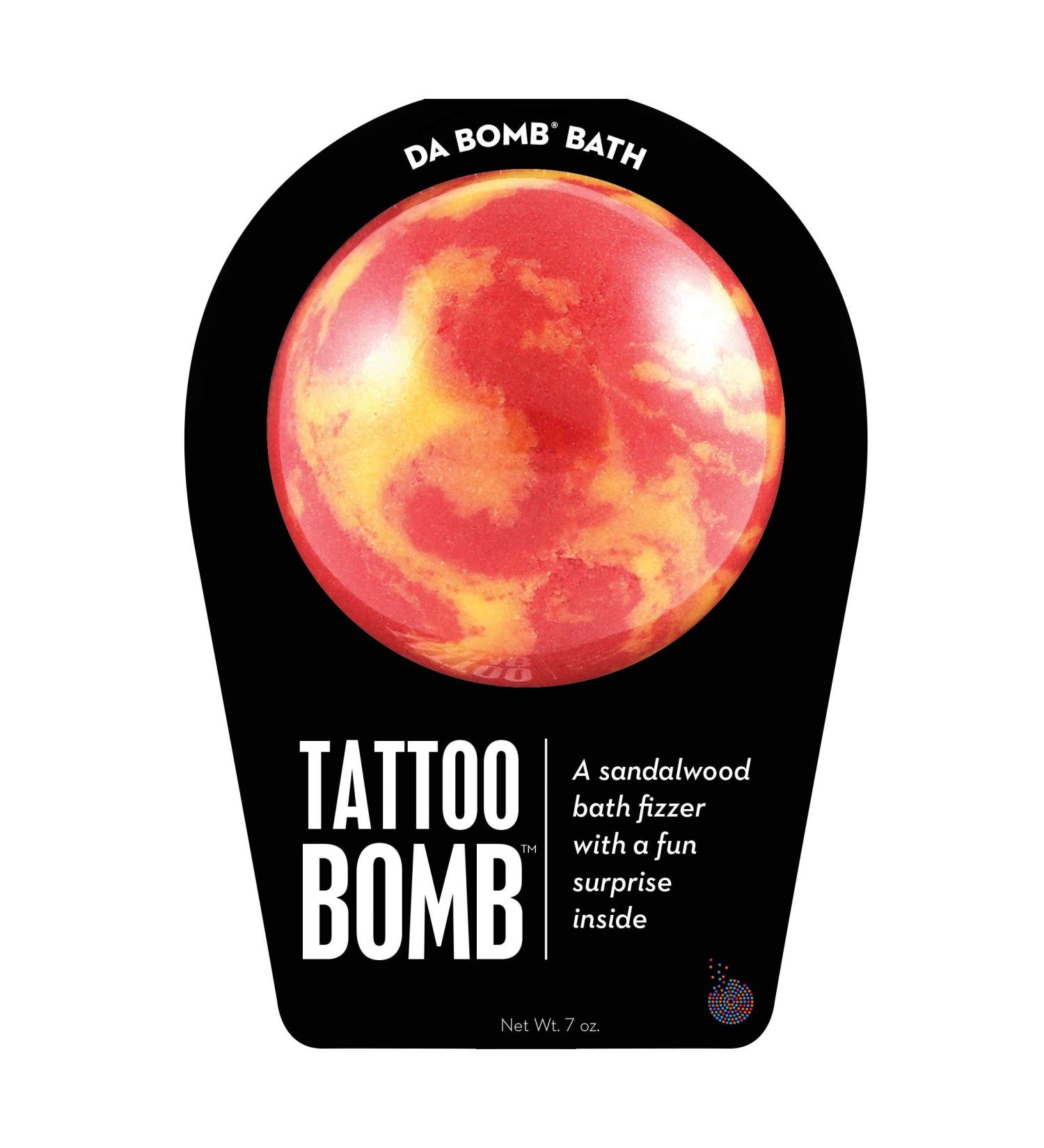 Da Bomb Tattoo Bath Bomb Red/Yellow - Vibrant Colors for a Relaxing Soak - Buy Online on SooperMarket.com
