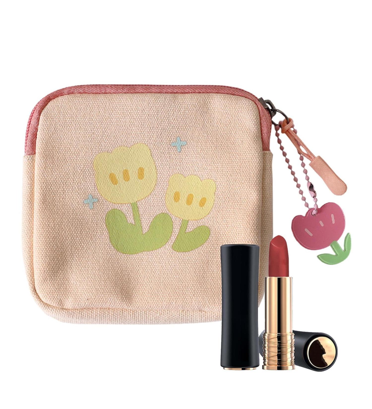 Pink Flower Pattern Pad Pocket & Organizer Bag | Feminine Product Holder for Periods Tampons & Panty Liners - YouMing - Buy Online on SooperMarket.com