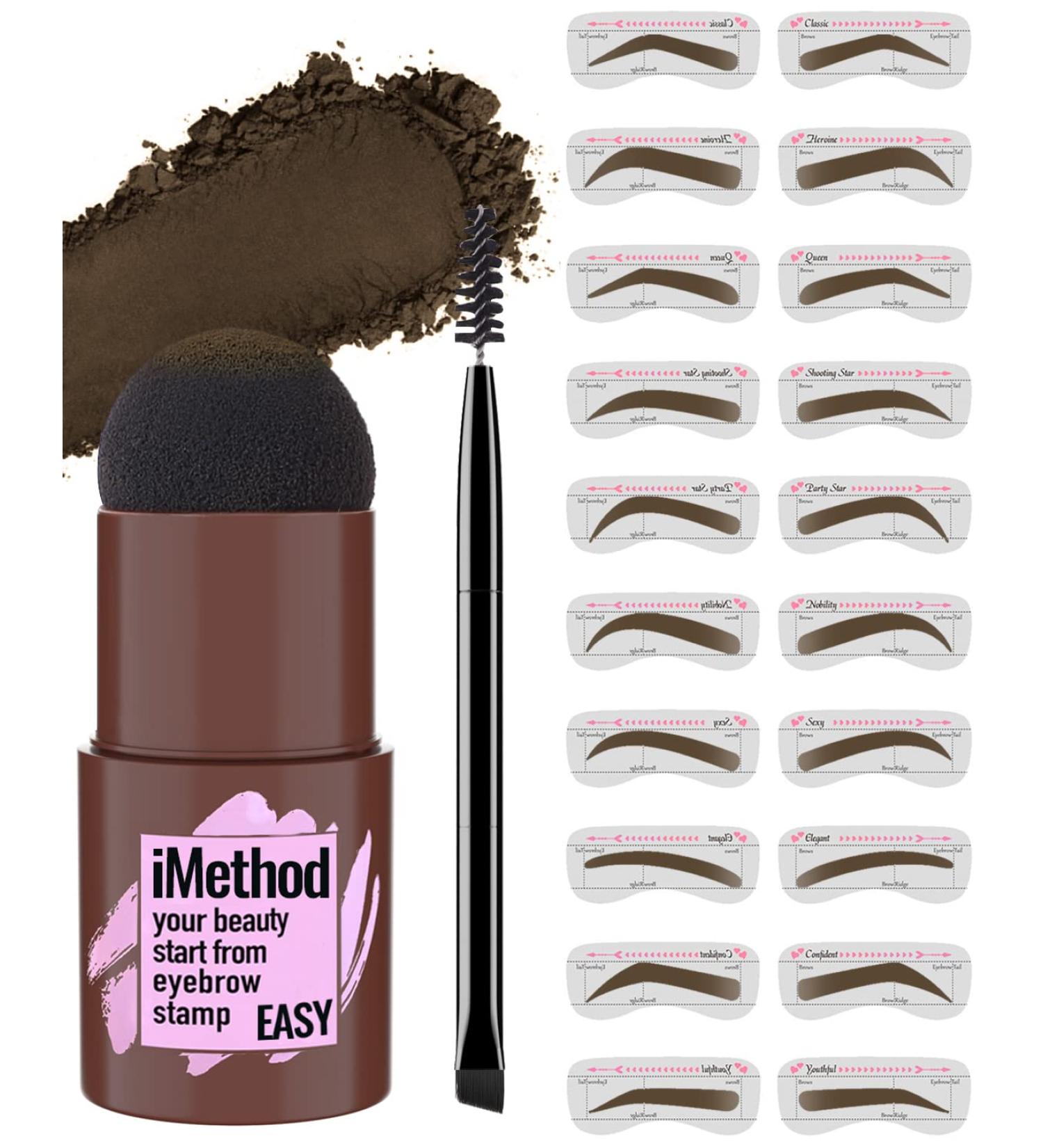 iMethod Eyebrow Stamp & Stencil Kit - Long-lasting Brown Eyebrow Shaping Tool - Buy Online on SooperMarket.com