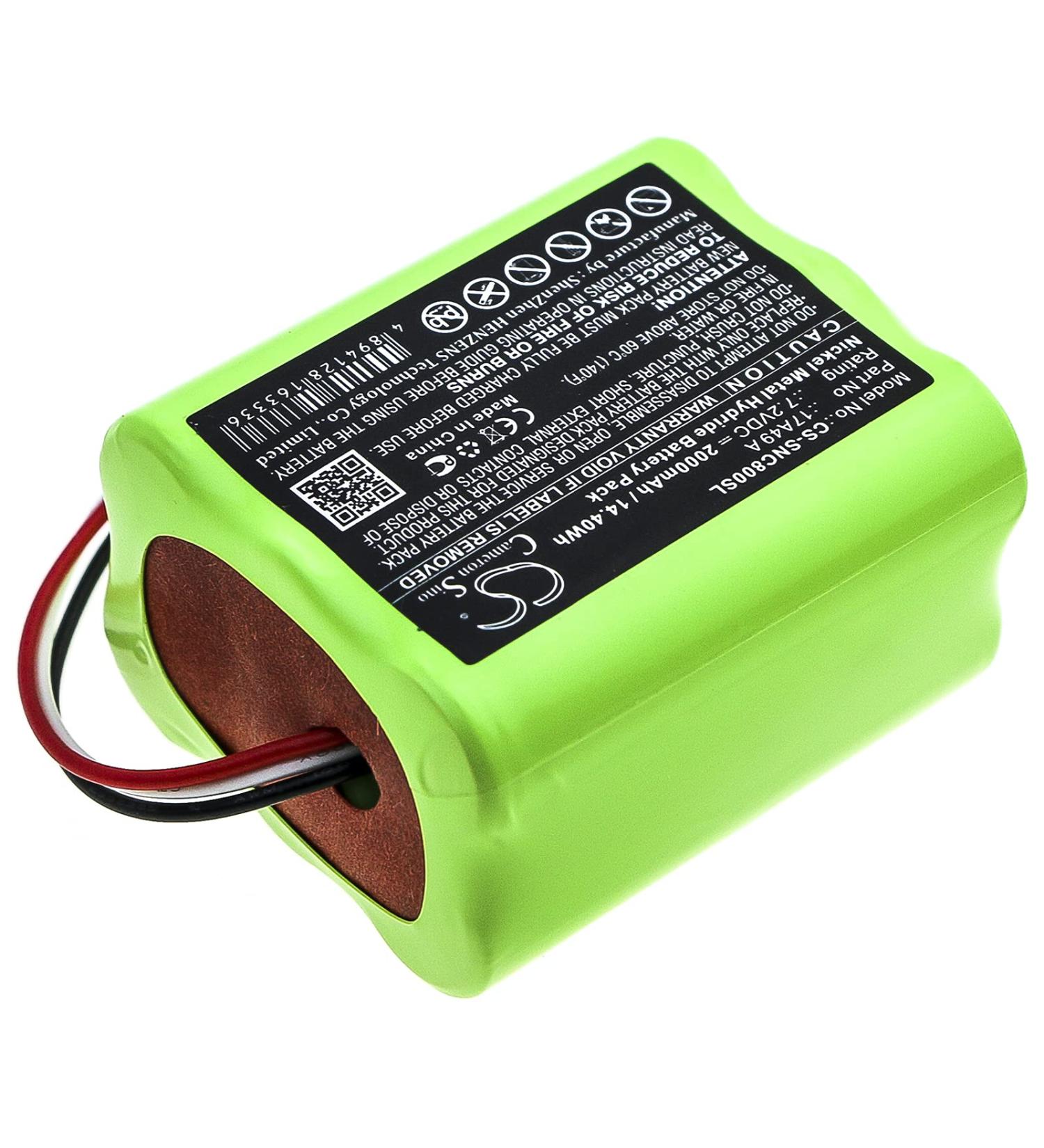 Replacement Battery for Sencore 17A49 A AVT-800217 D | 2000mAh 7.2V | International Shipping Available - Buy Online on SooperMarket.com