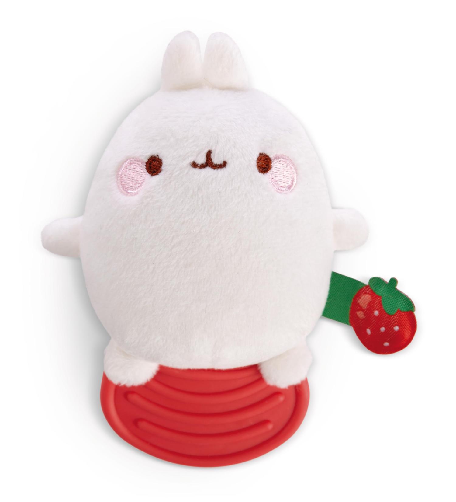 NICI 49477 Molang Teething Ring | Soft 12cm Cuddly Toy for Babies & Toddlers | International Shipping Available - Buy Online on SooperMarket.com