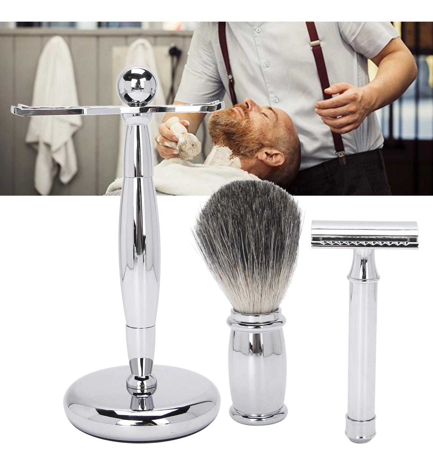 3PC Professional Razor Set - Manual Razor & Alloy Holder | Premium Shaving Essentials for Men - Buy Online on SooperMarket.com
