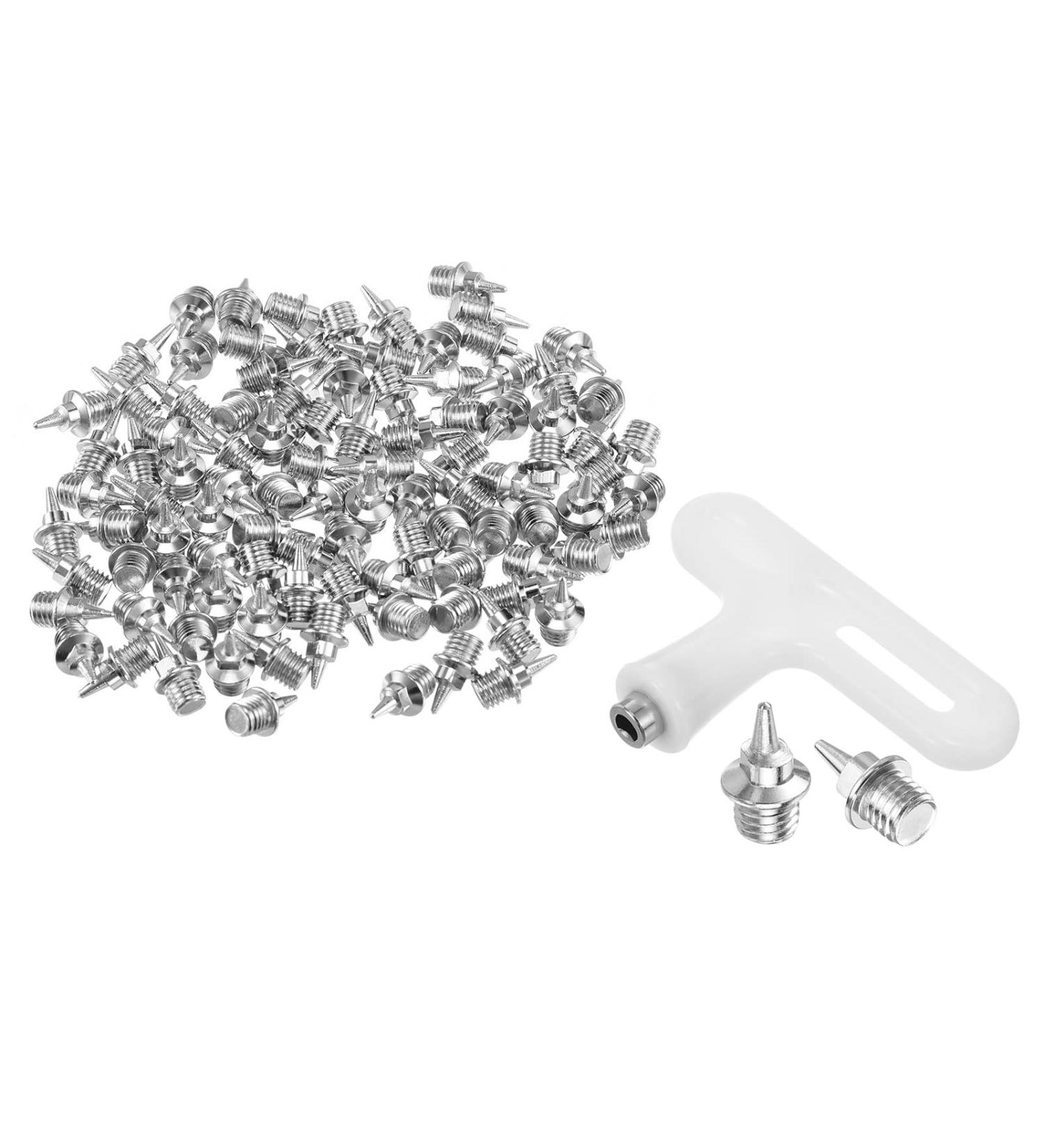PATICIL 1/4 Steel Rail Rack - 100 Pack Sports Shoe Accessories with Wrenches for Long Jump & Running - Silver Tone - Buy Online on SooperMarket.com
