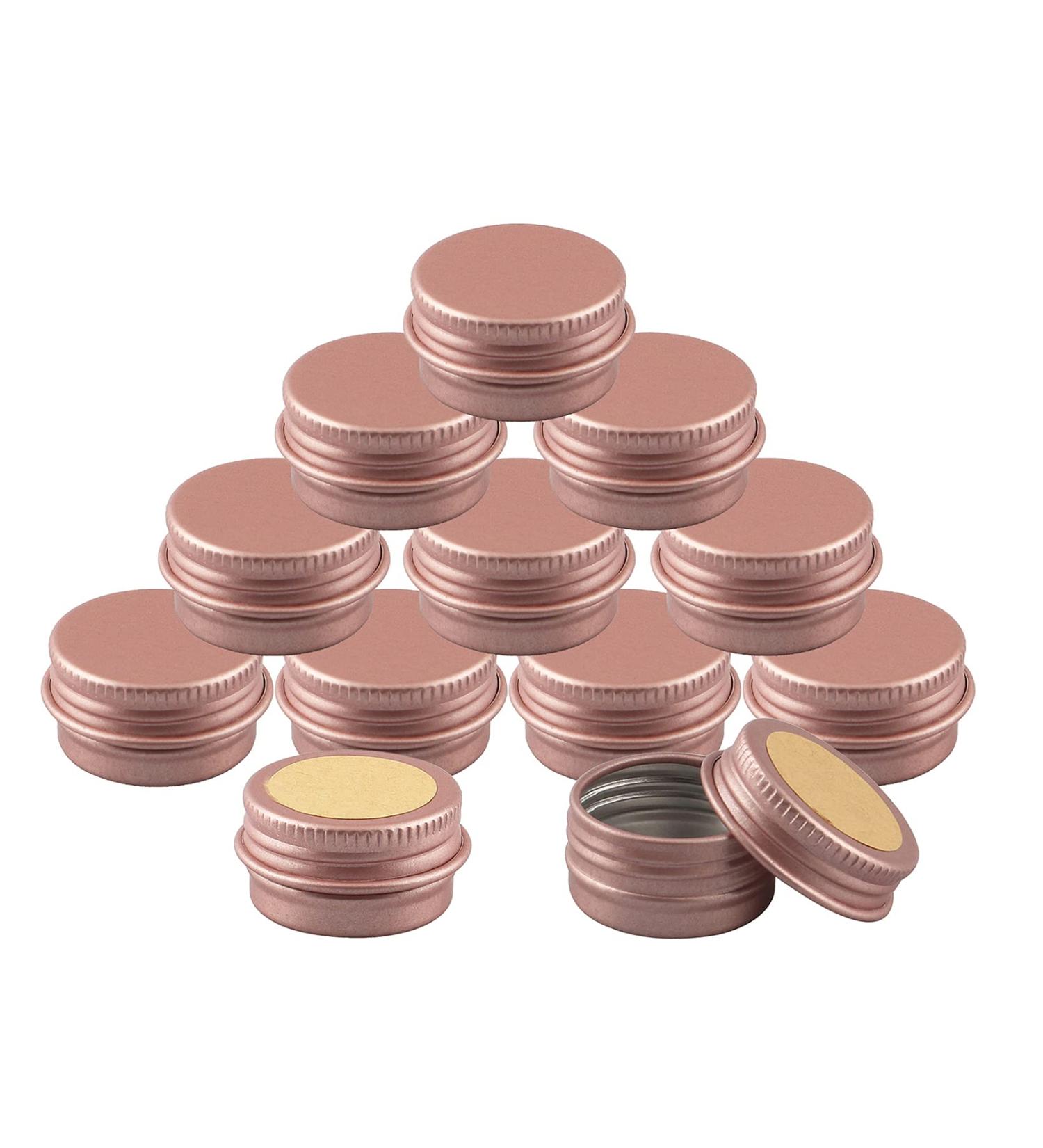 Buy 12 Pack 5ml Matt Pink Aluminum Screw Cap Cans - Perfect for Cosmetics | International Shipping - Buy Online on SooperMarket.com