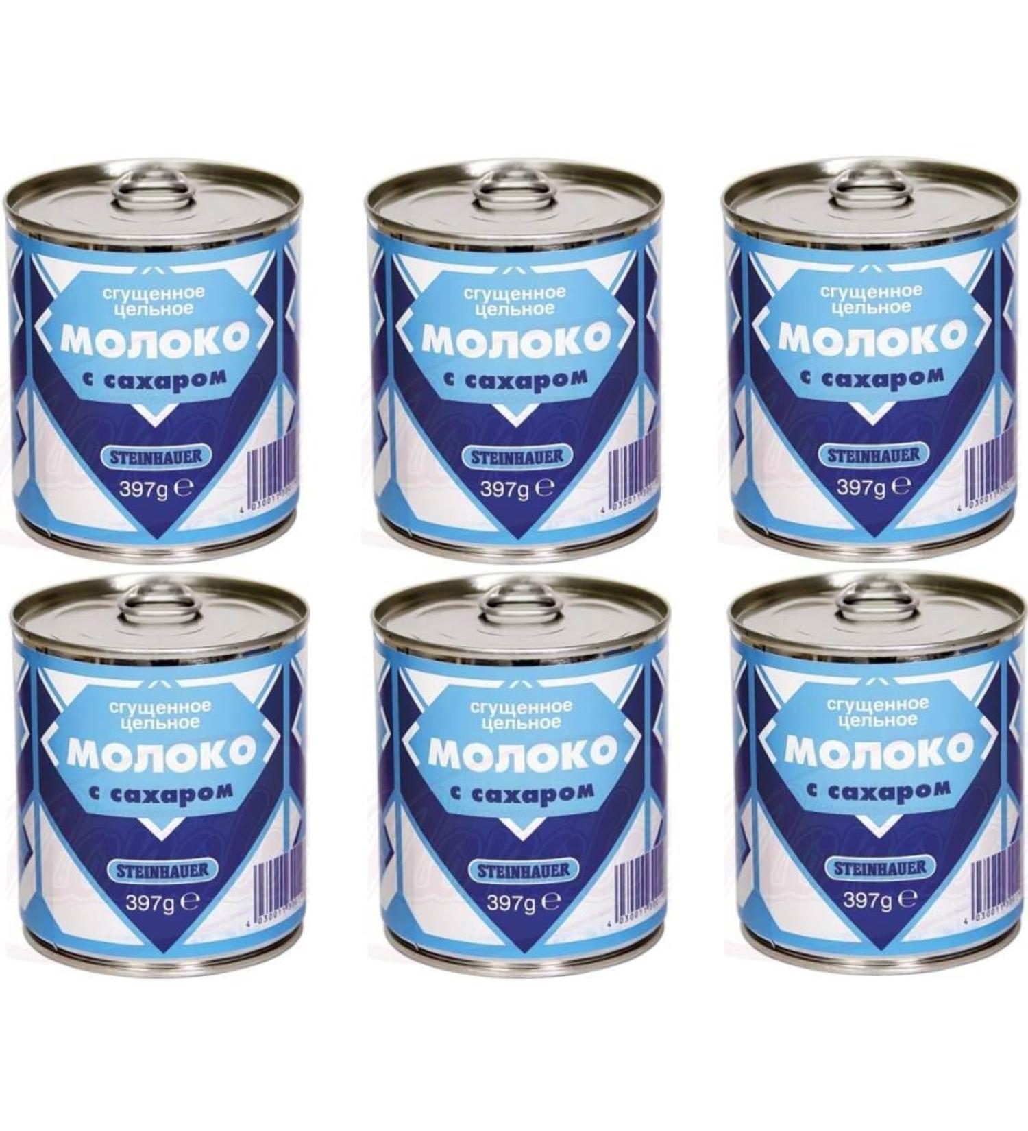 6 x 397 g Steinhauer sugared condensed milk 8% fat