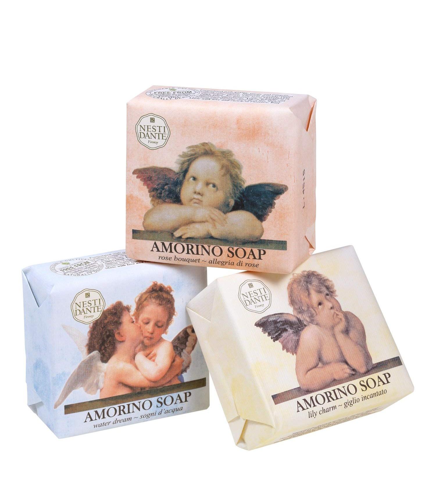 Nesti Dante Gift Set Amorino - Luxurious 3x150g Soaps | International Shipping Available - Buy Online on SooperMarket.com