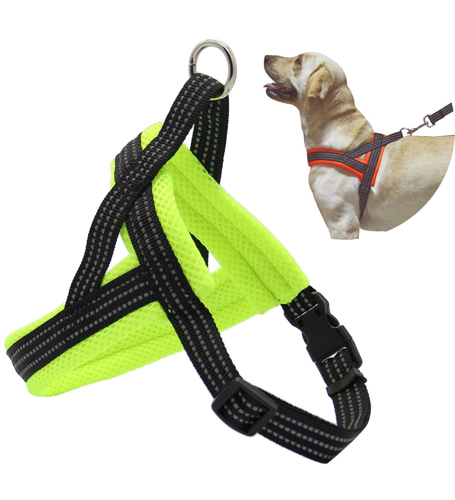 BPS Adjustable Dog Harness for Small & Medium Dogs - 4 Sizes Lightweight & Comfortable in Green - International Shipping Available - Buy Online on SooperMarket.com