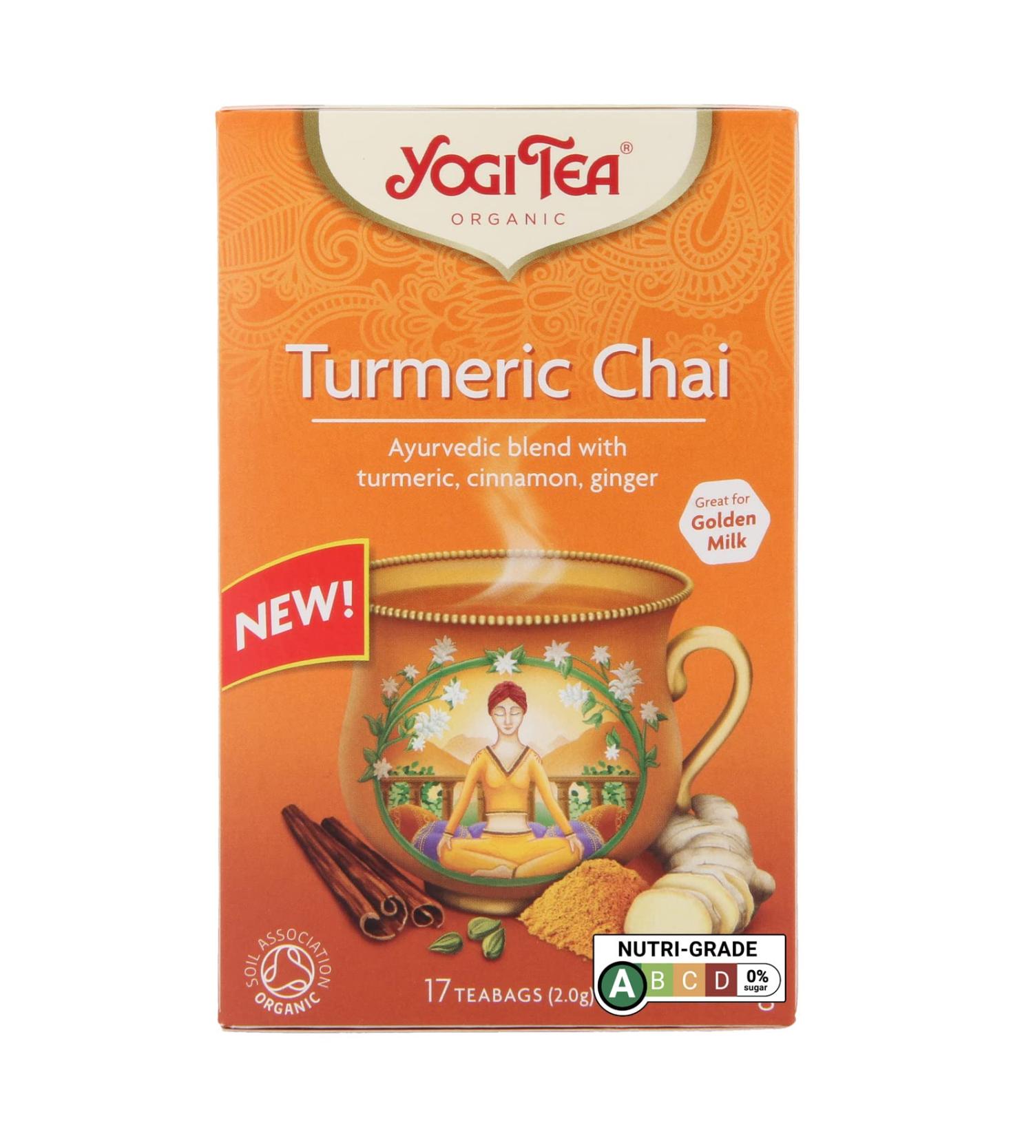 Yogi Organic Tea Turmeric Chai 17 Tea Bags 34g Blend with Turmeric Cinnamon and Ginger (2) - Buy Online on SooperMarket.com