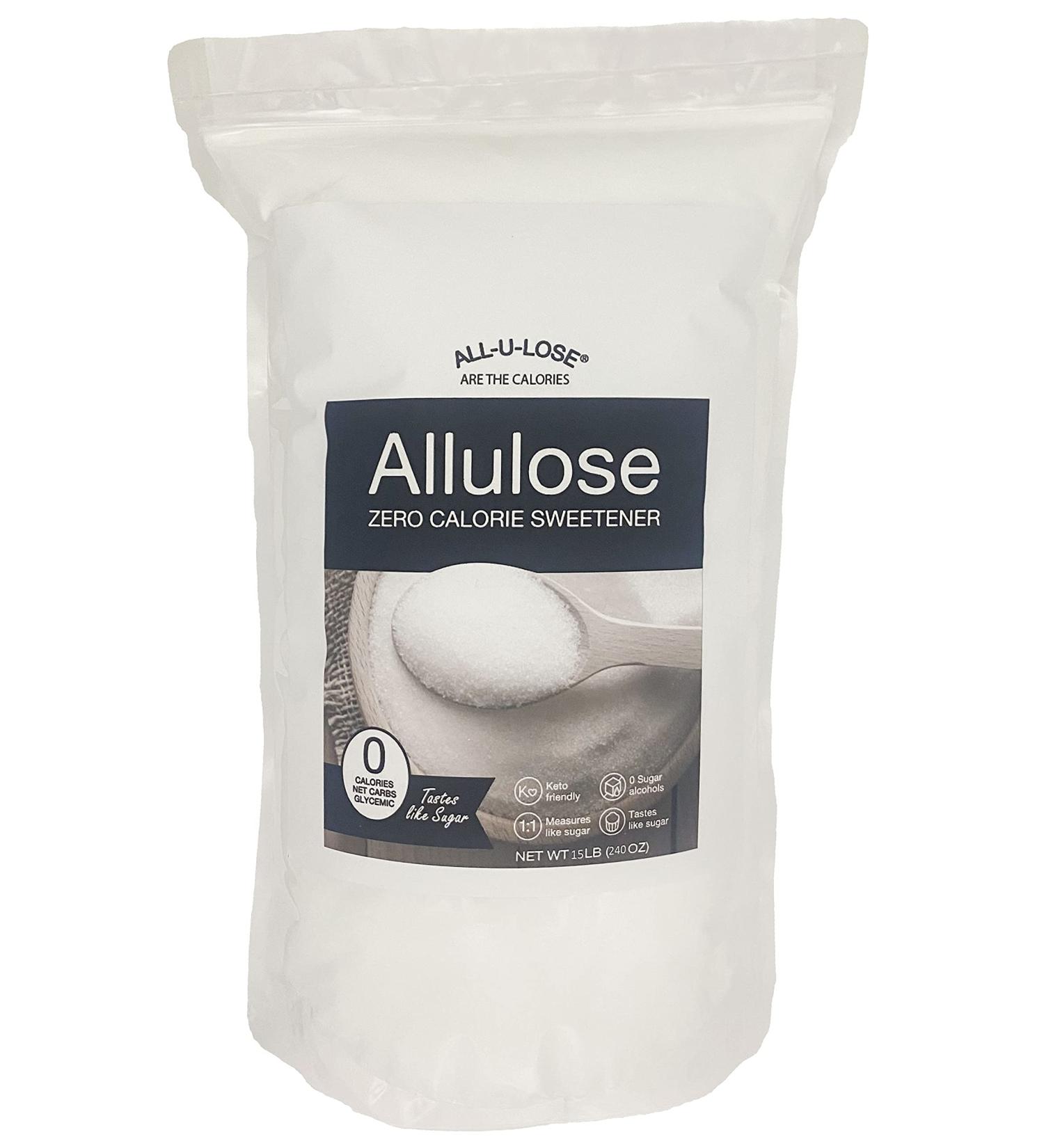 Allulose - Natural Sweetener, Sugar Substitute, Crystalline Allulose, stand-up pouch - All-u-Lose (15 Pound)