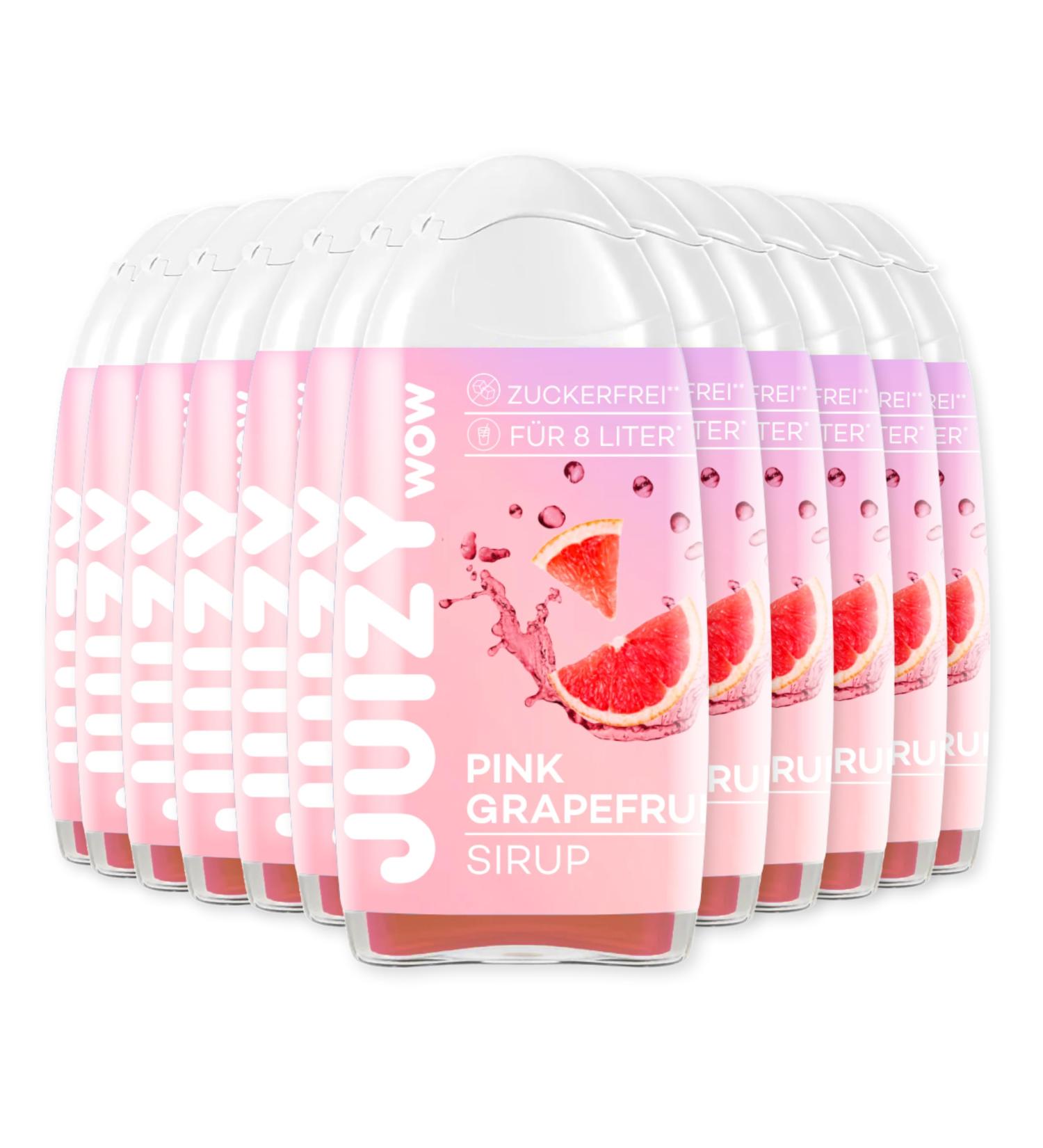 Juizy WoW Sugar-Free Syrup | 12 x 65ml Pink Grapefruit | Zero Calories | Vegan Beverage Concentrate | Natural Drink Mix | Low-Calorie Juice Bundle - Buy Online on SooperMarket.com