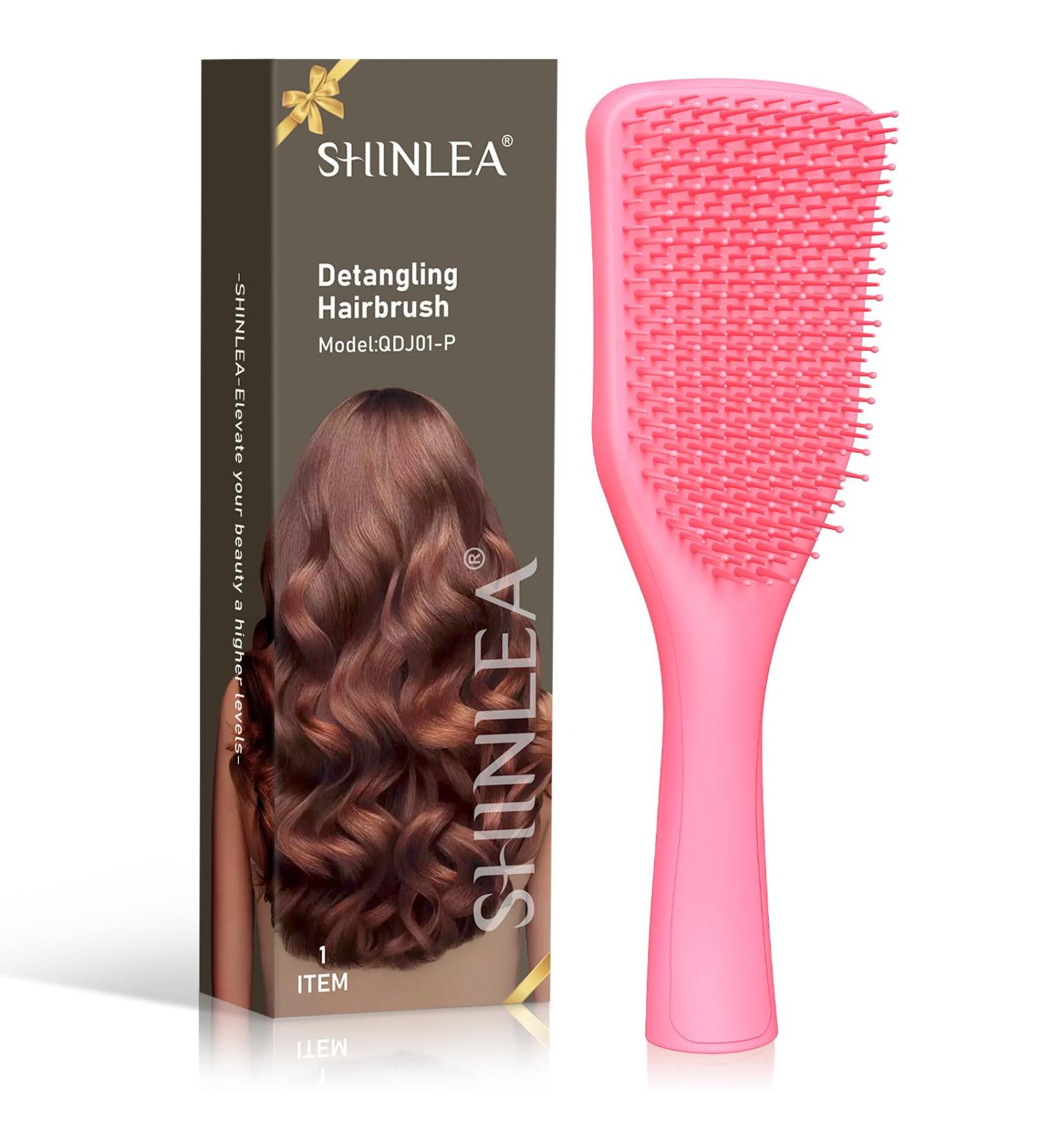 Shinlea Hairbrush - Degrade-Free Styling Brush for Wet & Dry Hair | Reduces Breakage & Eliminates Knots | Perfect for All Hair Types | Pink - Buy Online on SooperMarket.com
