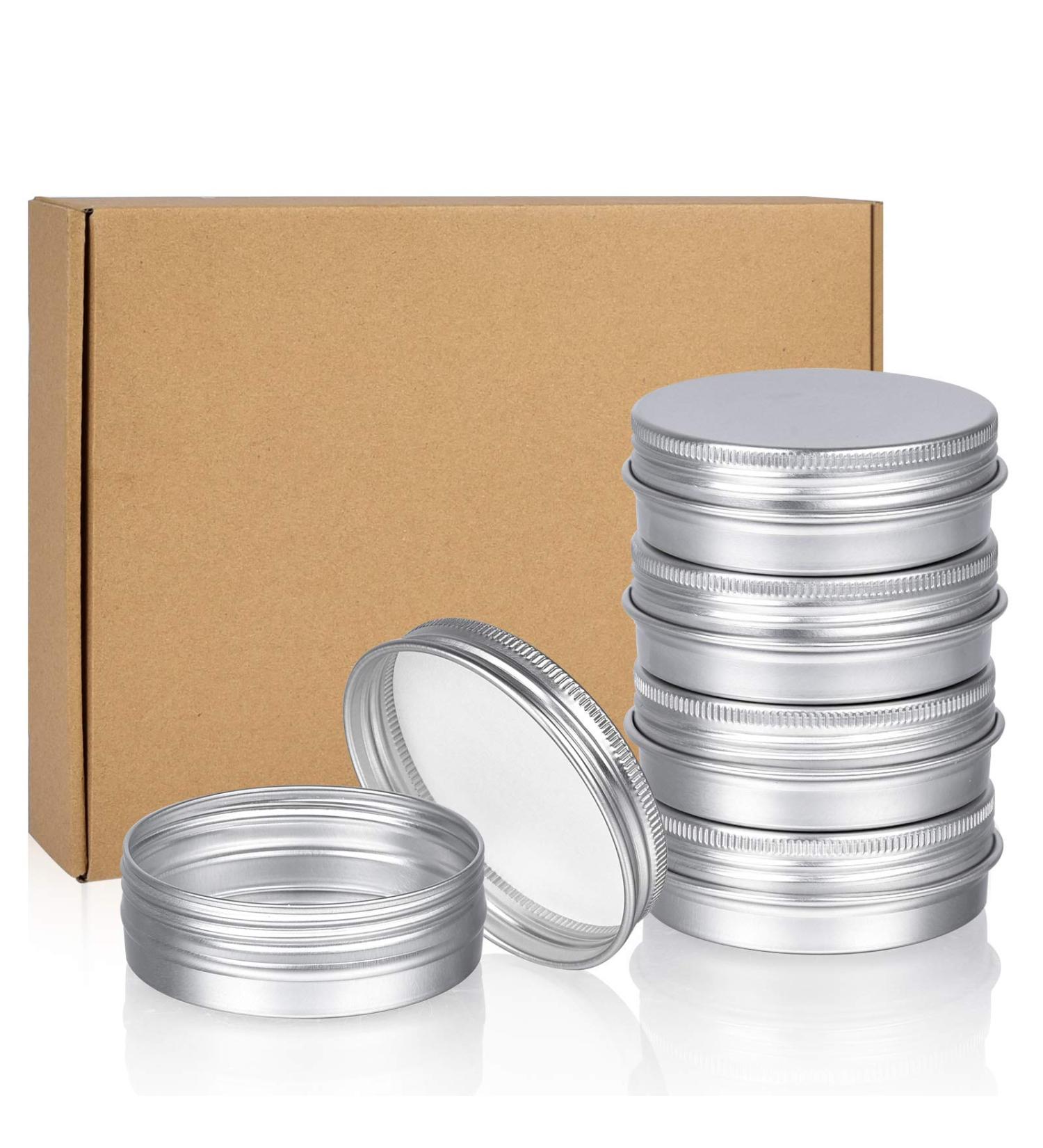 Sopito Aluminum Tins - 24 Pack 60ml Empty Round Tins for Lip Balm Cosmetics Mini Candles & Crafts - Buy Online on SooperMarket.com