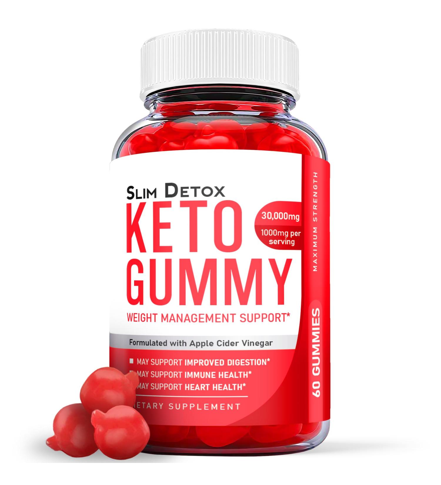 Slim Detox Keto ACV Gummies - Vegan Formula for Weight Loss - 60 Gummies - Buy Online on SooperMarket.com