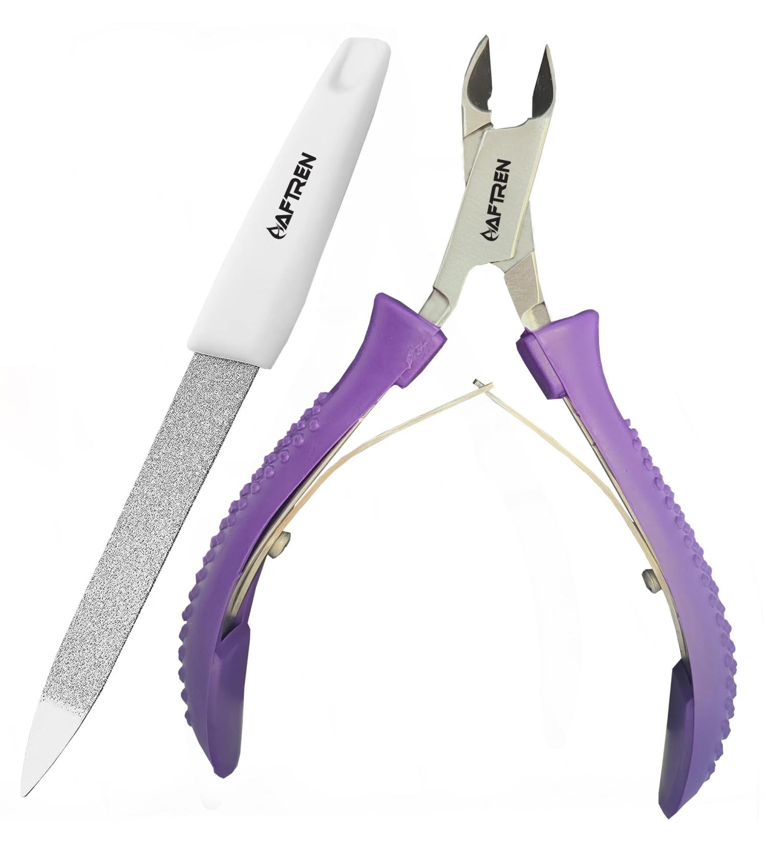 Professional 1/2 Jaw Cuticle Cutter Cuticle Nipper Stainless Steel Manicure Feet Hands Ingrown Toenail Cuticles Cuticle Scissors (Shining Purpul) - Buy Online on SooperMarket.com