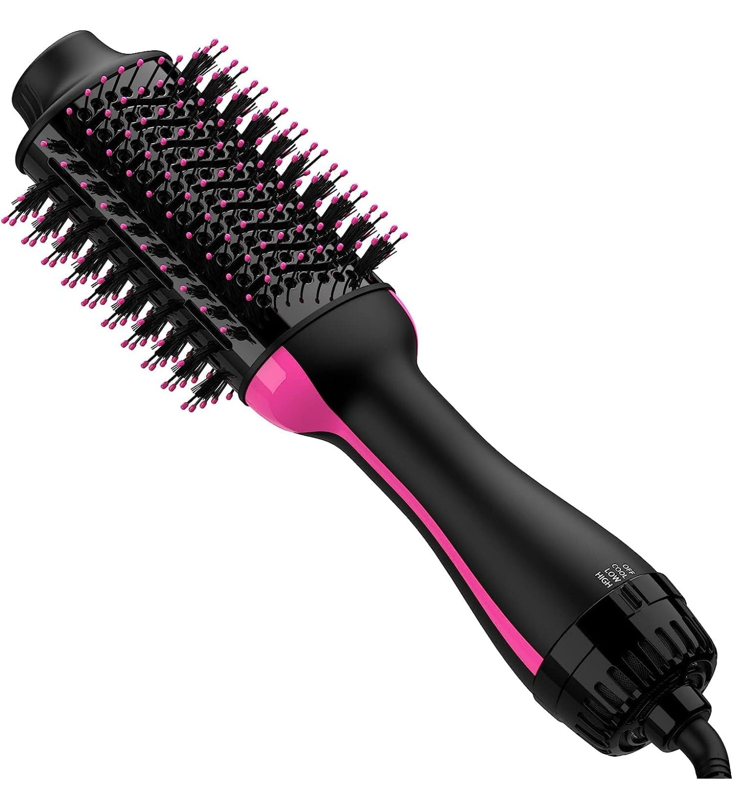 4-in-1 Hot Air Brush Hair Straightener & Styler for All Hair Types Blow Dryer Volumizer & Styling Tool - Buy Online on SooperMarket.com
