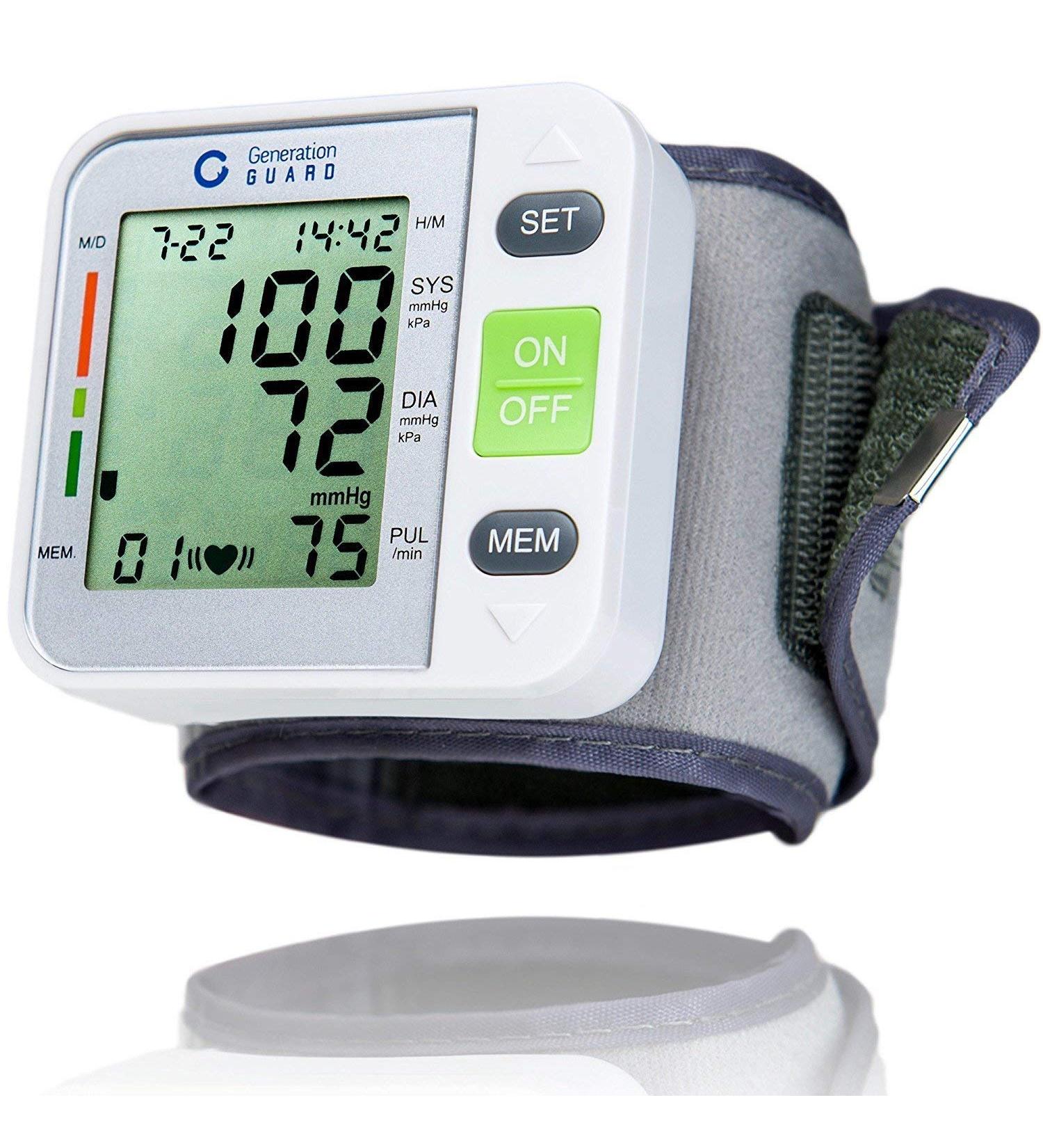Generation Guard Clinical Automatic Blood Pressure Monitor with FDA Approval and Portable Case - Irregular Heartbeat Detection, Adjustable Wrist Cuff - for Health Monitoring - Buy Online on SooperMarket.com