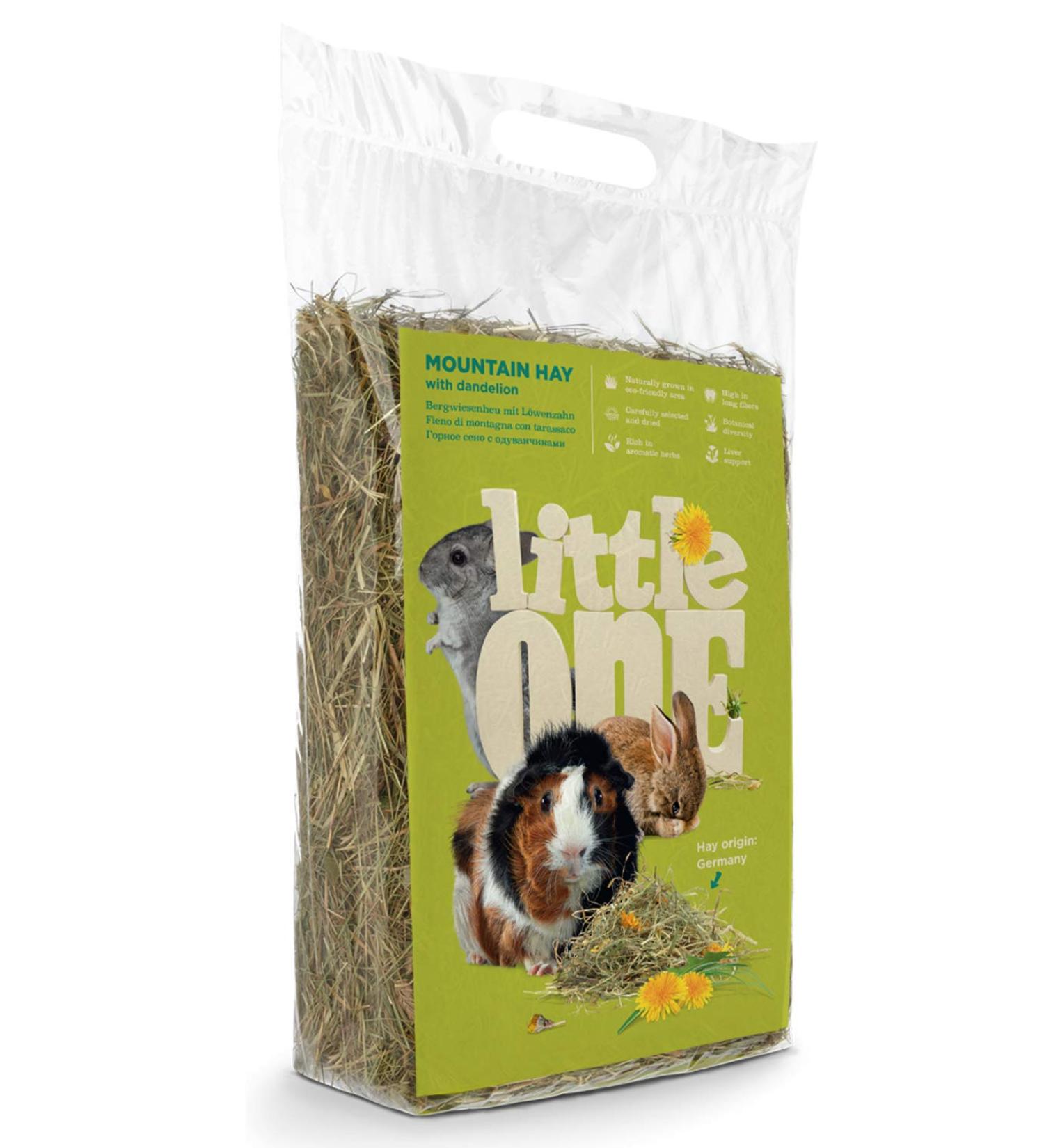 Little One Mountain Meadow Hay with Dandelion - 400g Pack | Premium Rabbit & Small Animal Food - Buy Online on SooperMarket.com