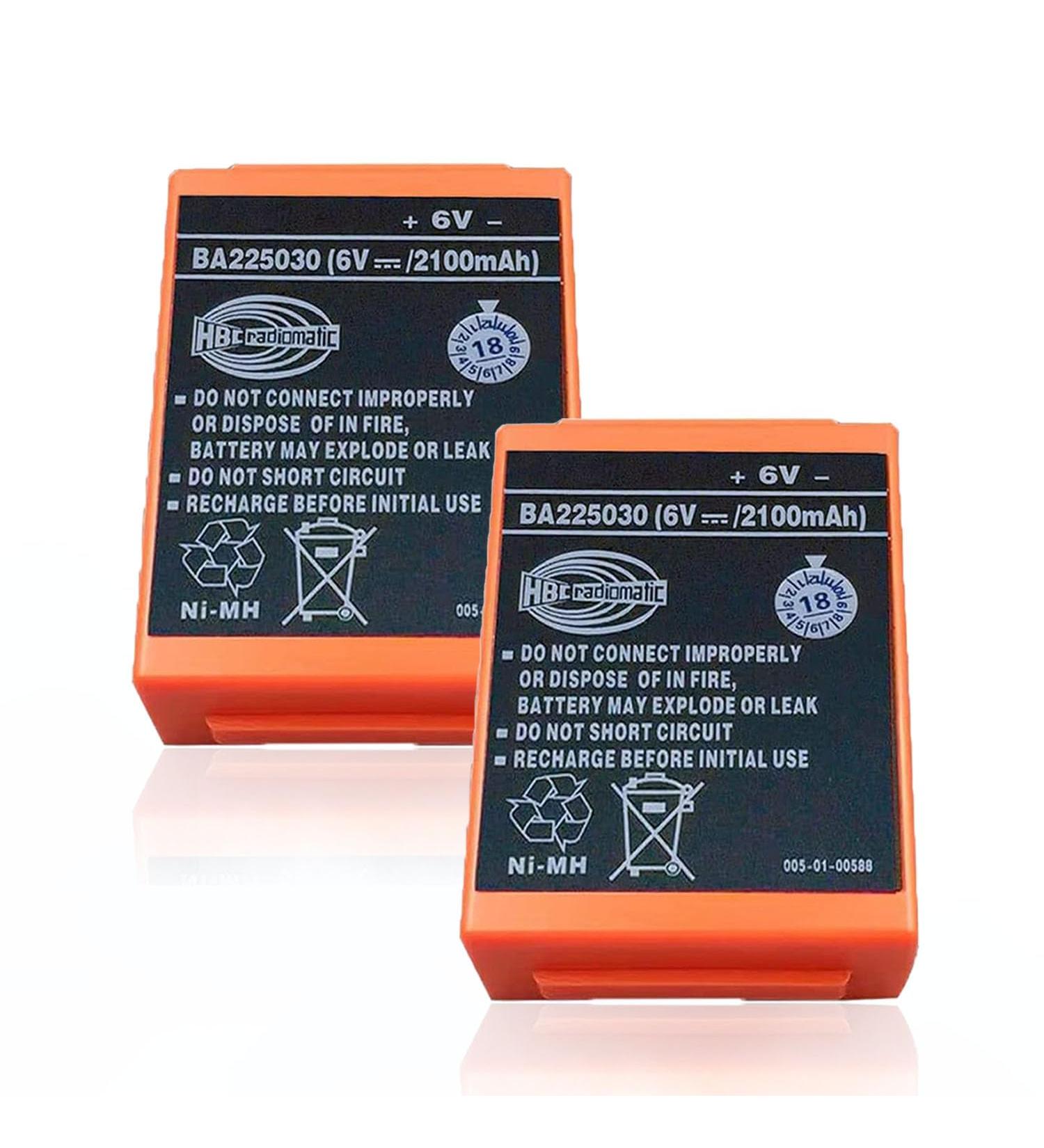 Buy 2 Pack 6V 2100mAh HBC Radiomatic BA225030 Rechargeable Batteries for HBC Crane Remote Control Pump Truck - Fast International Shipping - Buy Online on SooperMarket.com