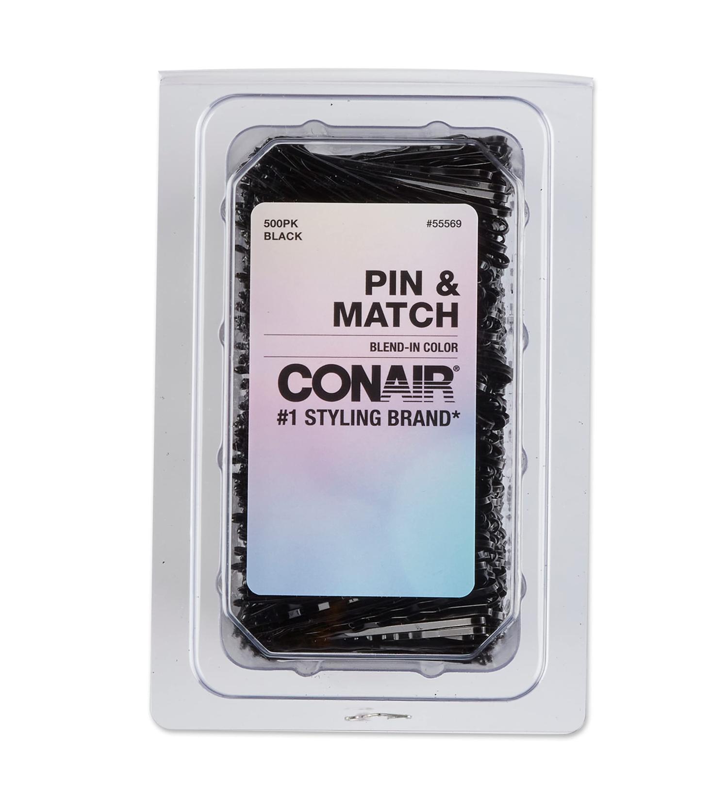Conair 500 Count Black Bobby Hair Pins in Storage Tub - Salon Quality Hair Accessories - Buy Online on SooperMarket.com