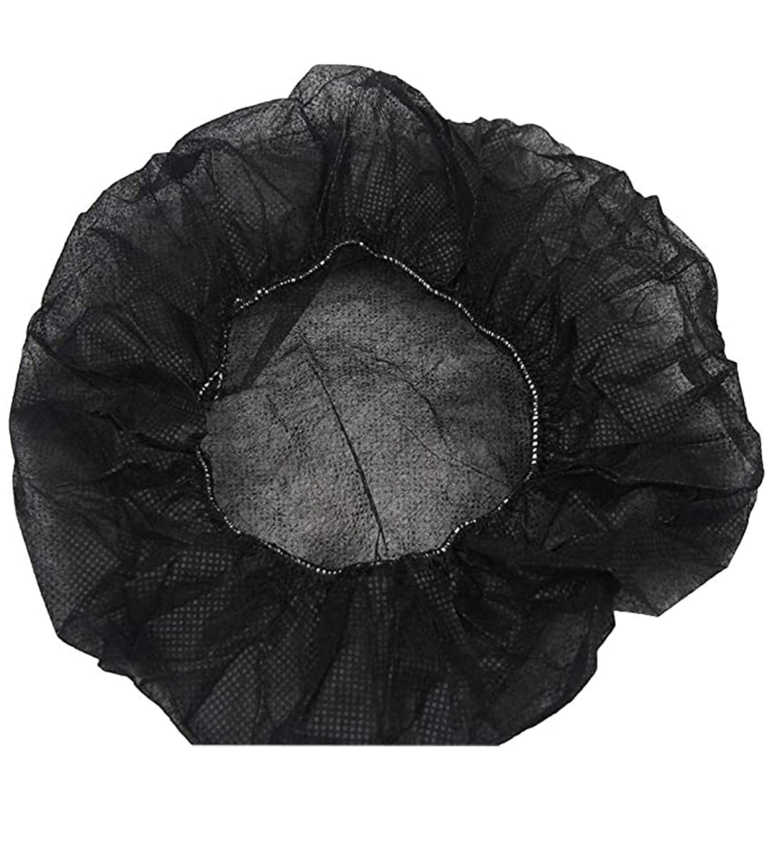 100pcs Tvoip Disposable Cap Hair Net Bouffant Cap - Black - Anti Dust Non-Woven Head Cover for Hair Protection - Buy Online on SooperMarket.com