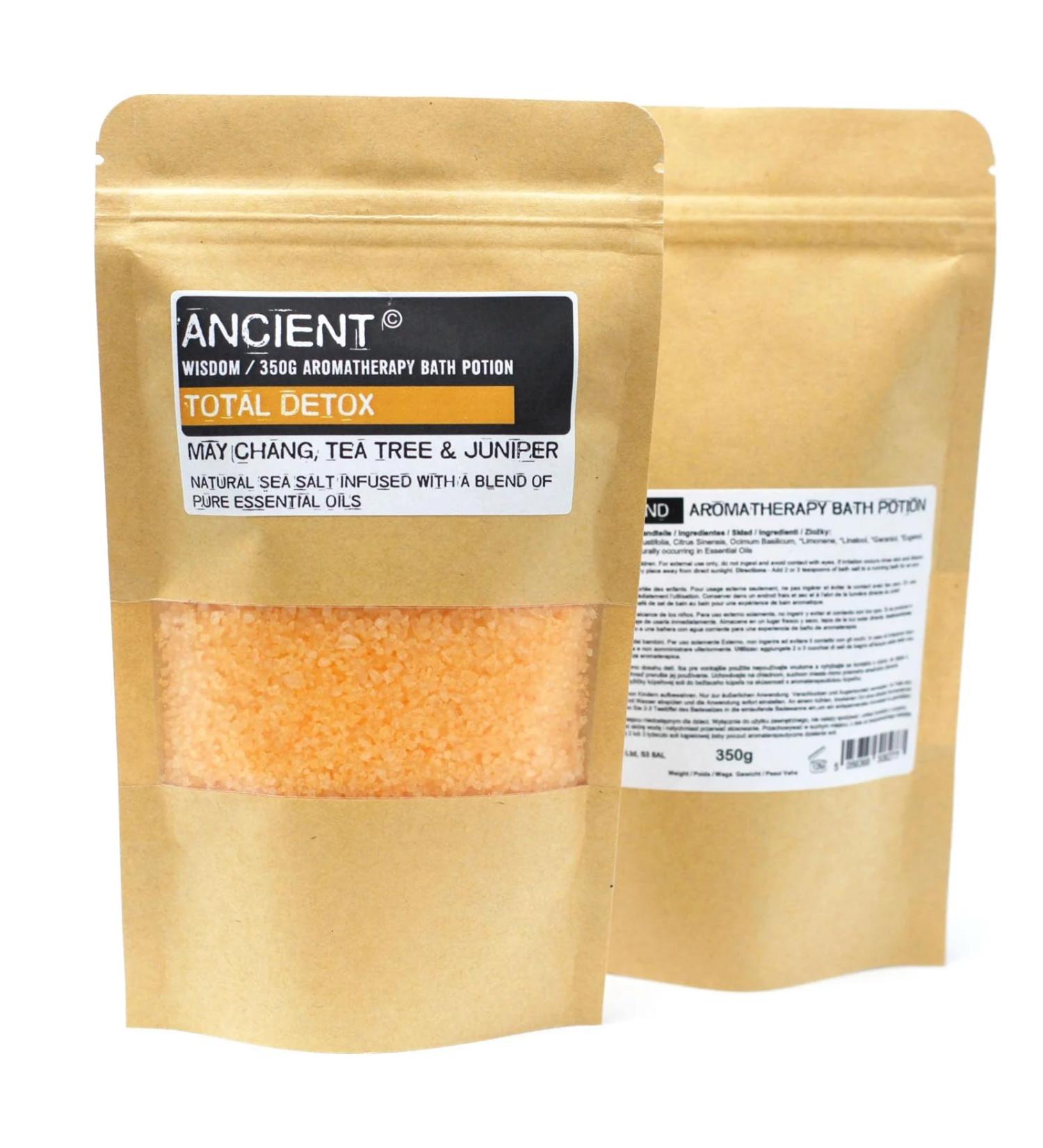 Aromatherapy Bath Potion - Total Detox 350g in Kraft Bag | International Shipping Available - Buy Online on SooperMarket.com