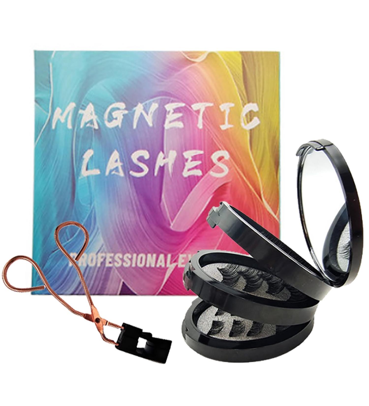 Joyeee Magnetic Eyelashes with Eyeliner 5 Pair Reusable False Lashes 3D Natural Looking Clusters Individual Lashes kit with Applicator Tweezers No Glue Diy Lash Extension Kit - Buy Online on SooperMarket.com