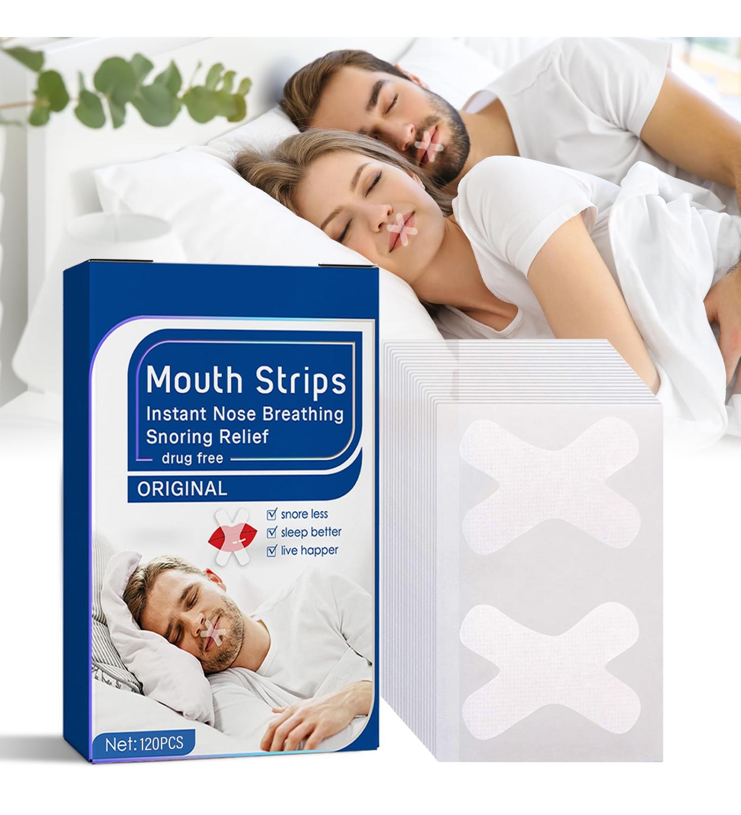 Upgraded Design: 120PCS Mouth Tape for Sleeping | Anti Snoring Strips for Nasal Breathing & Comfortable Sleep - Buy Online on SooperMarket.com