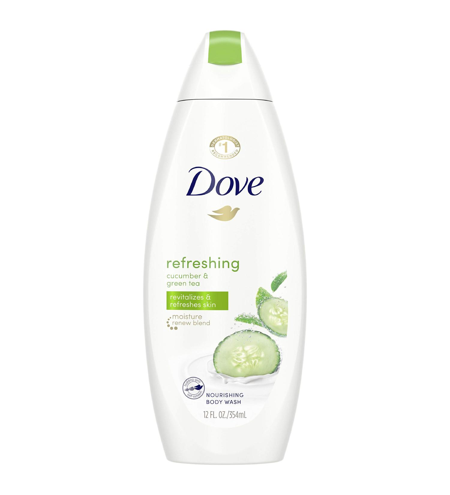 Dove Go Fresh Cucumber and Green Tea Body Wash 12 oz - Revitalizing and Nourishing Formula, Washes Away Bacteria - Tea Tree Scent - Pack of 1 - Buy Online on SooperMarket.com