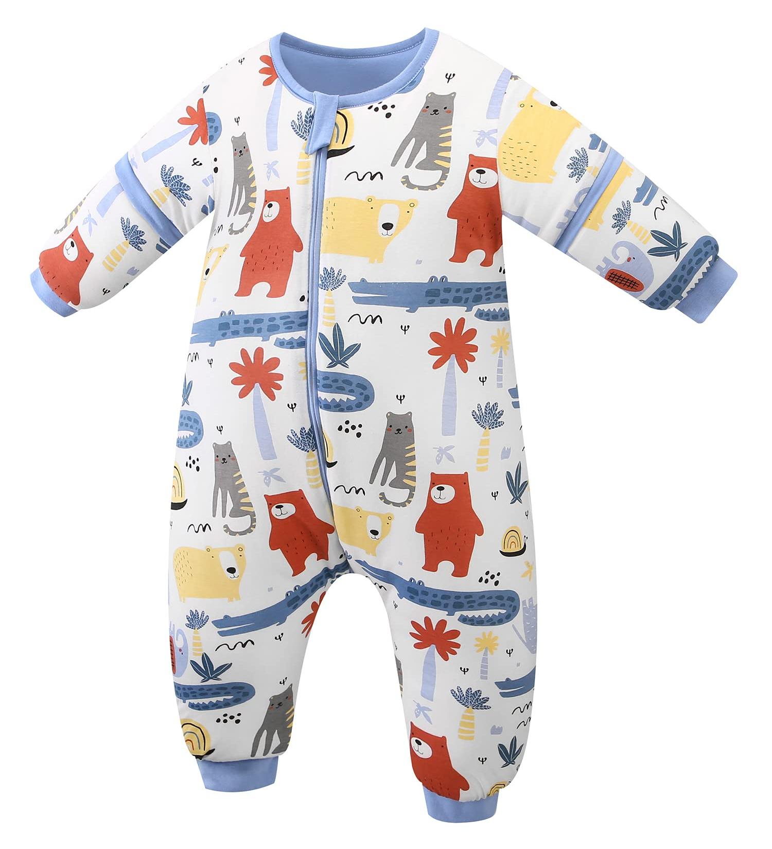 ChicSky Baby Sleeping Bag with Legs - 3.5 Tog Winter Organic Cotton Wearable Blanket for Toddler, 3-5 Years - Bear Design - Buy Online on SooperMarket.com