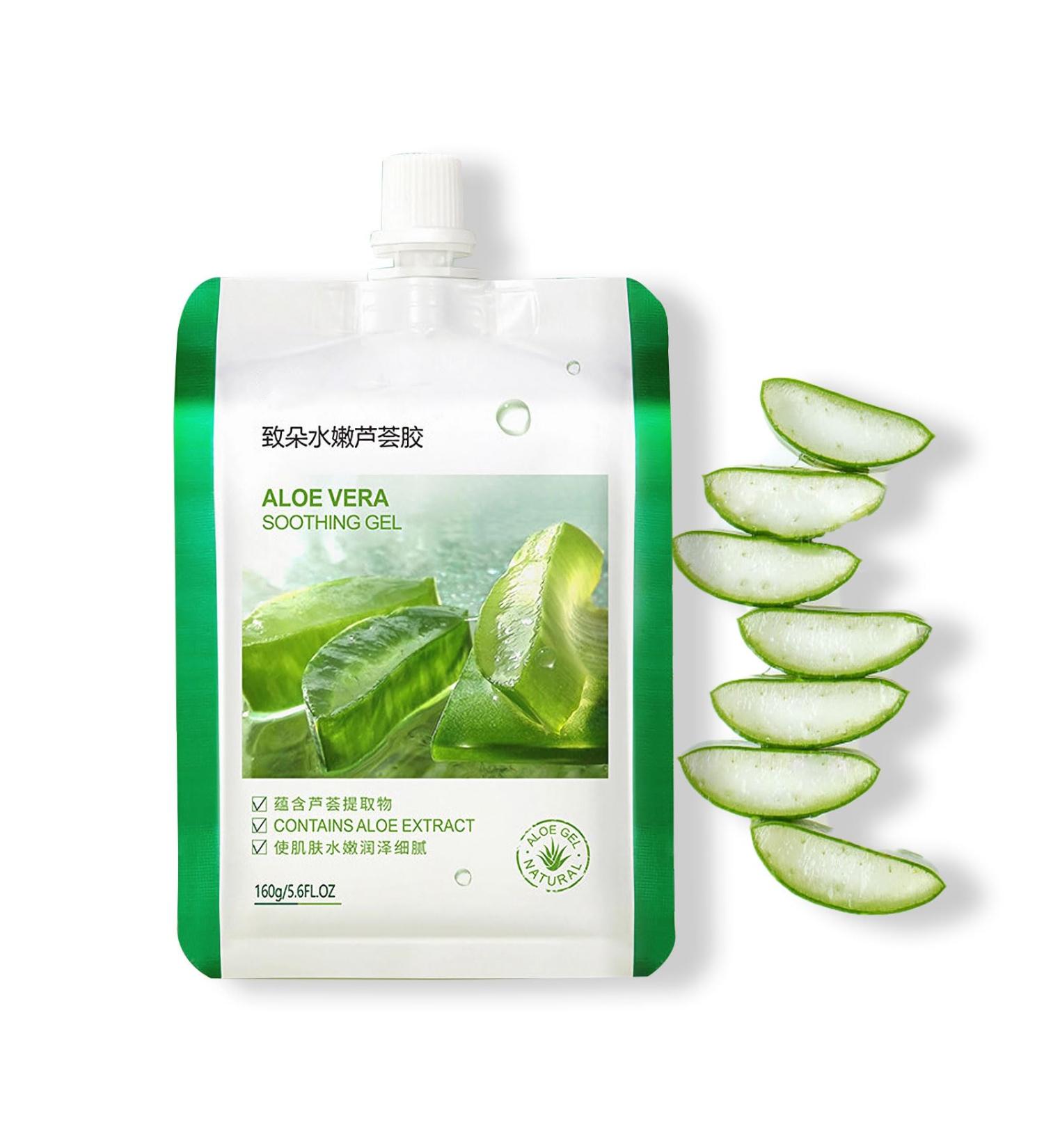 Aloe Vera Gel Moisturising Cream for Face Body Pimples Dry Skin After Sun Sunburn Hair Gel After Sun - Buy Online on SooperMarket.com