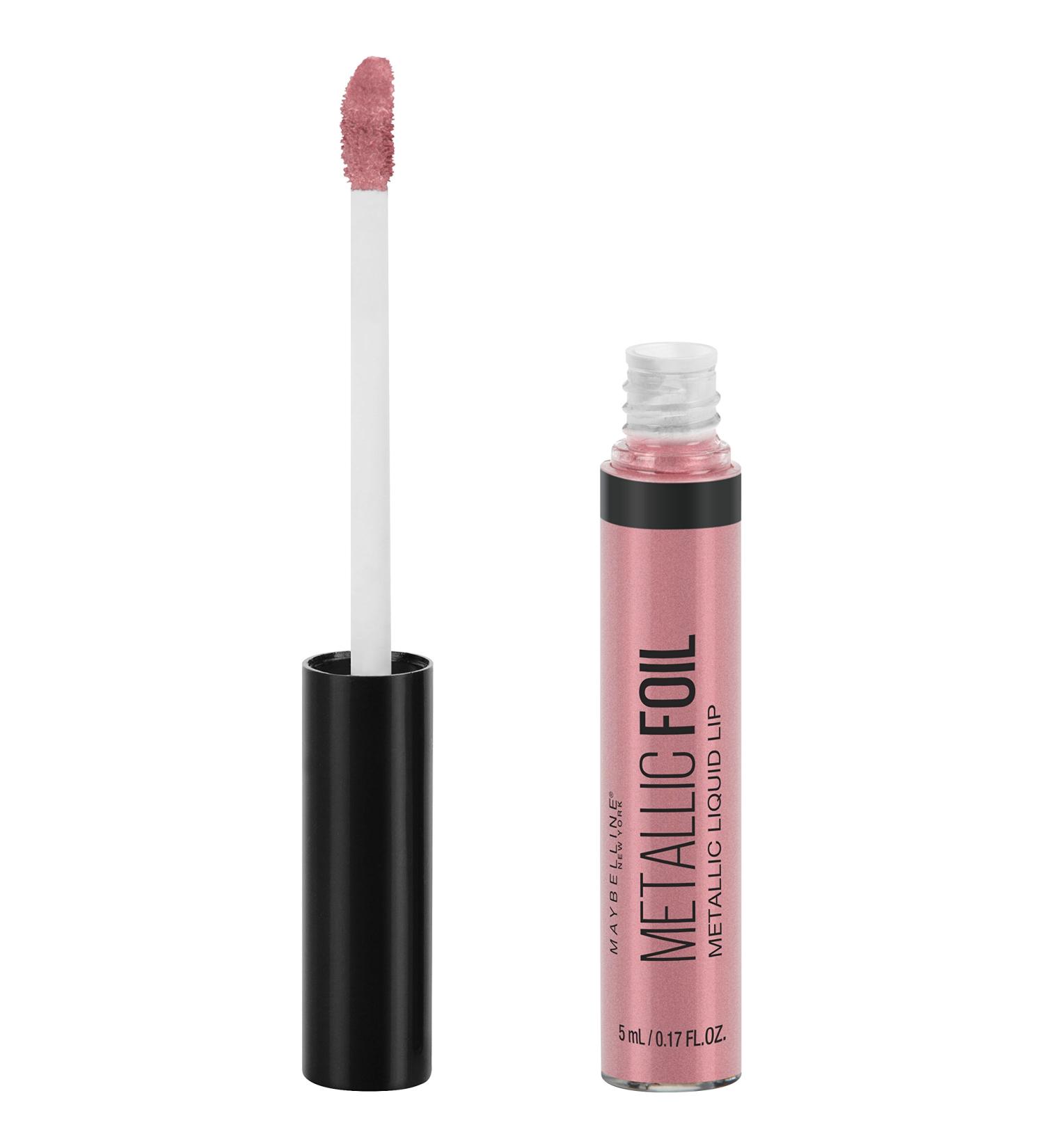Maybelline Lip Studio Metallic Liquid Lipstick Makeup in Luna 0.16 fl. oz. - Long-Lasting Metallic Foil Finish - Buy Online on SooperMarket.com