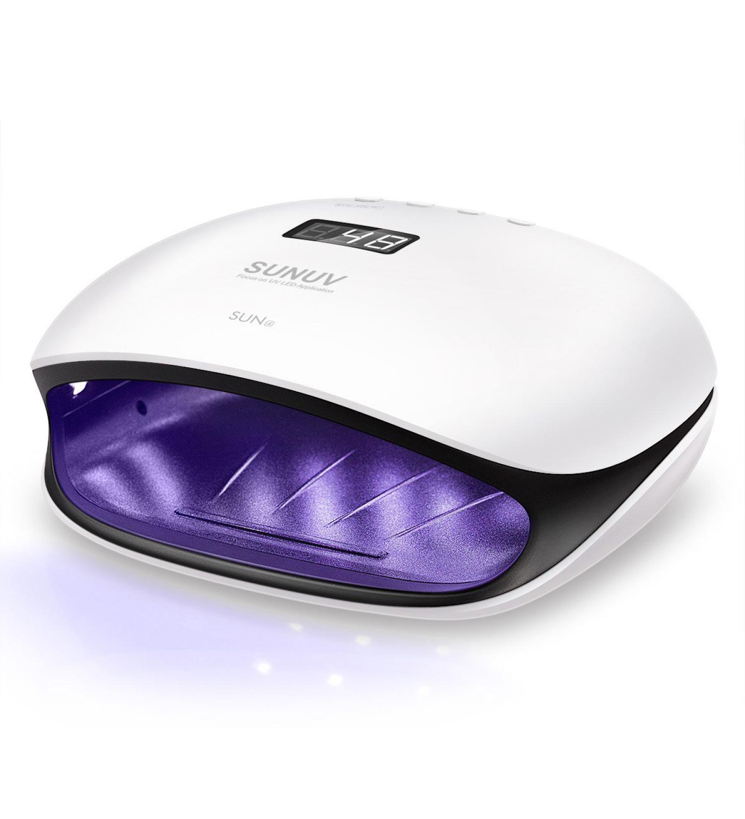 SUNUV 48W UV LED Nail Dryer Lamp for Gel Polish | SUN4 Black | Auto Sensor, Professional Nail Art Tools - Buy Online on SooperMarket.com