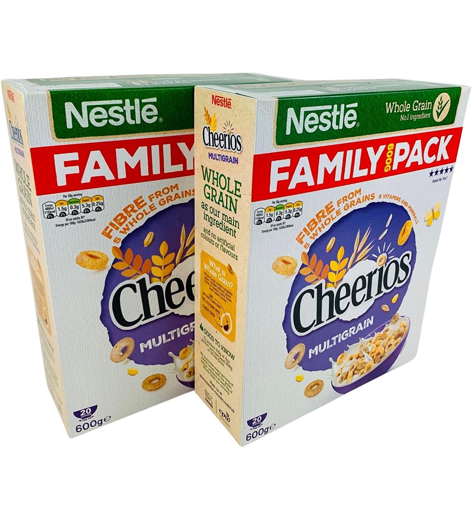 Cheerios Family Pack 2 x 600g Multigrain TOMIDEALS Edition | Breakfast Multigrain Cereal Fibre Whole Grains | Nestle Cheerios | Family Pack | sold by Essential Products - Buy Online on SooperMarket.com