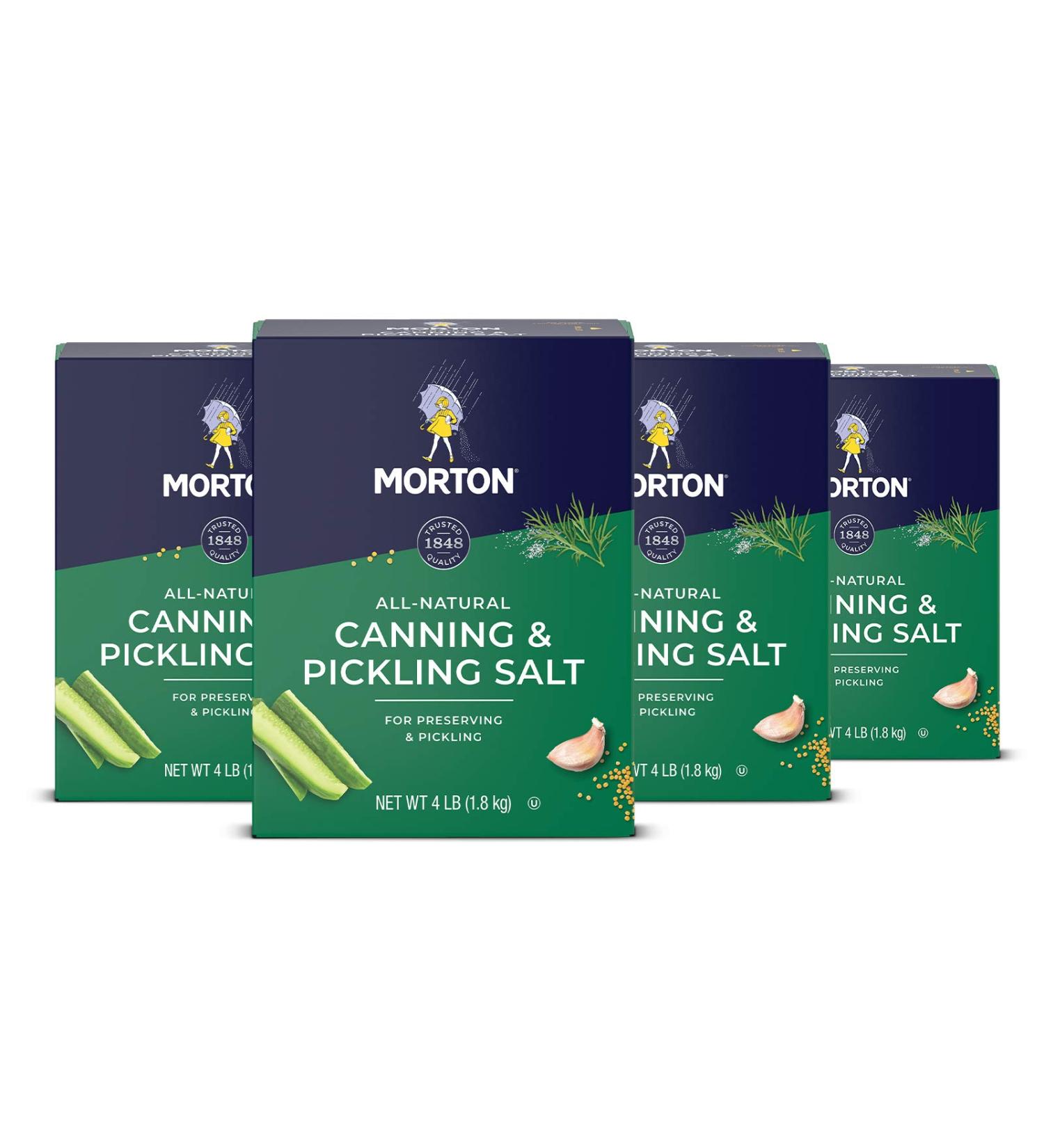 Morton Canning & Pickling Salt 4 lb - Pack of 4 | Premium Quality - Buy Online on SooperMarket.com