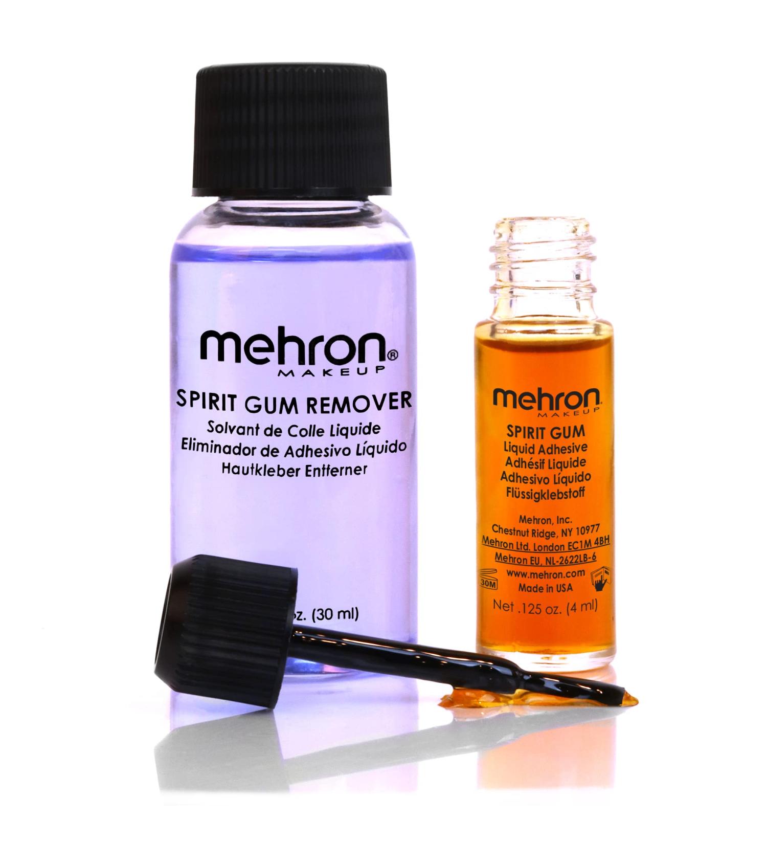 Mehron Makeup Spirit Gum & Remover Combo Kit | Professional Adhesive & Remover for Face Skin & Body | International Shipping Available - Buy Online on SooperMarket.com