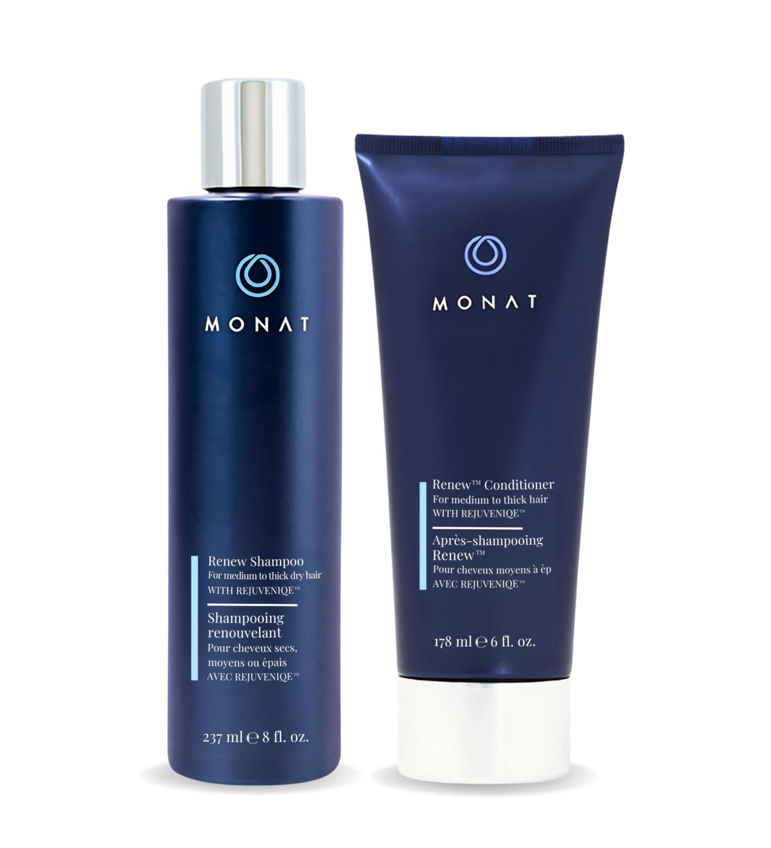 MONAT Renew Duo - Hydrating Shampoo & Conditioner Set for All Hair Types | Silicone-Free Infused with Rejuveniqe Oil | International Shipping Available - Buy Online on SooperMarket.com