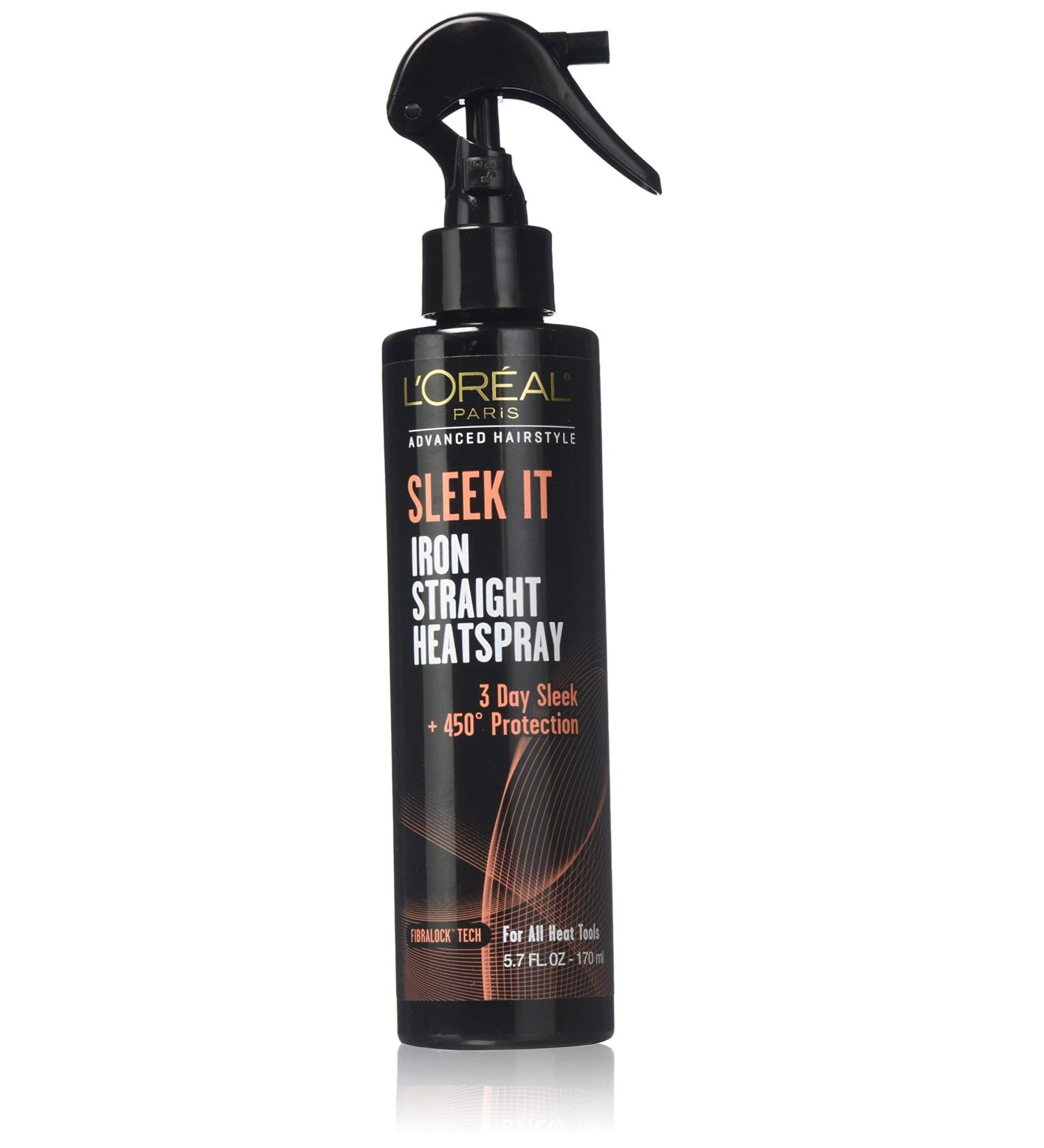 L'Oreal Paris Advanced Hairstyle Sleek It Iron Straight Heatspray 5.7 Fluid Ounce (Pack of 3) 5.7 Fl Oz (Pack of 3) Unscented - Buy Online on SooperMarket.com
