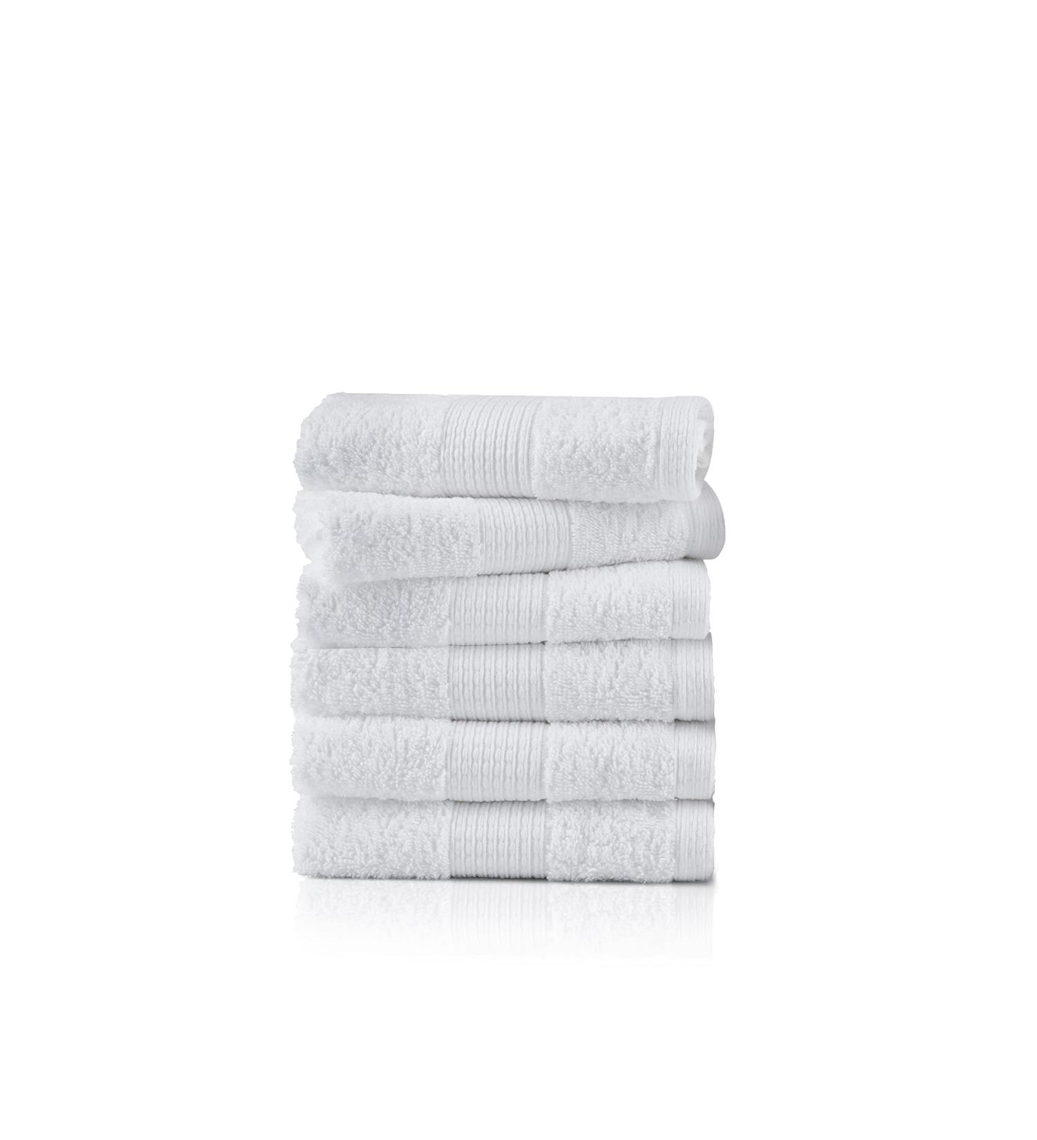 LUXURY LANE LINEN 6 Pc Cotton Hand Towel Set - Super Absorbent & Ultra Soft - Premium Hotel Quality - White - Buy Online on SooperMarket.com