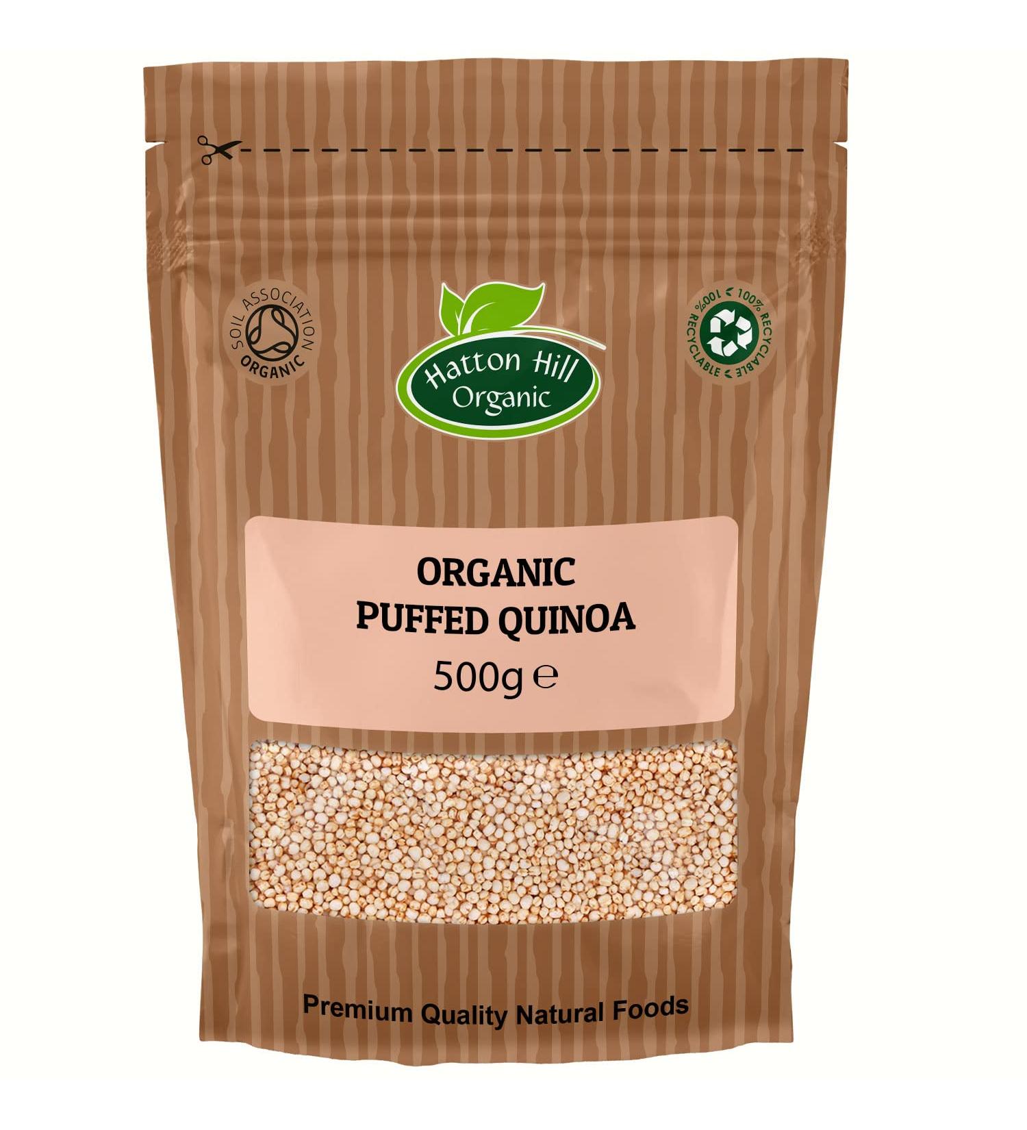 Organic Puffed Quinoa 500g by Hatton Hill Organic - Free UK Delivery - Buy Online on SooperMarket.com