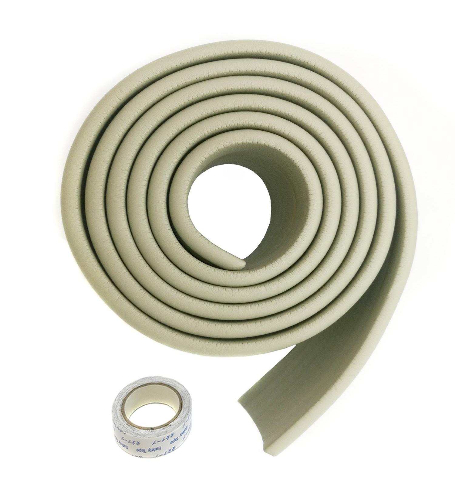 TUKA Multi-Purpose Foam Protector Kit 2M x 80mm Universal Anti Collision Protector Safety of Child Baby Senior | Thick Childproofing Safety Protection Securing Objects and Surfaces. TKD7002 grey 2 M x 80mm Universal Foam Protector Grey