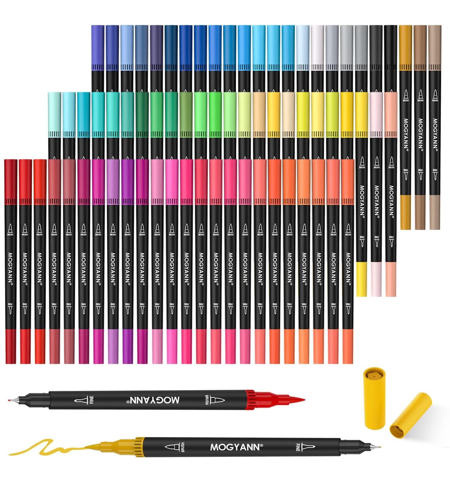 Mogyann Markers for Adult Coloring 72 Coloring Pens Dual Tip Brush Markers for Coloring Books 72 Black - Buy Online on SooperMarket.com