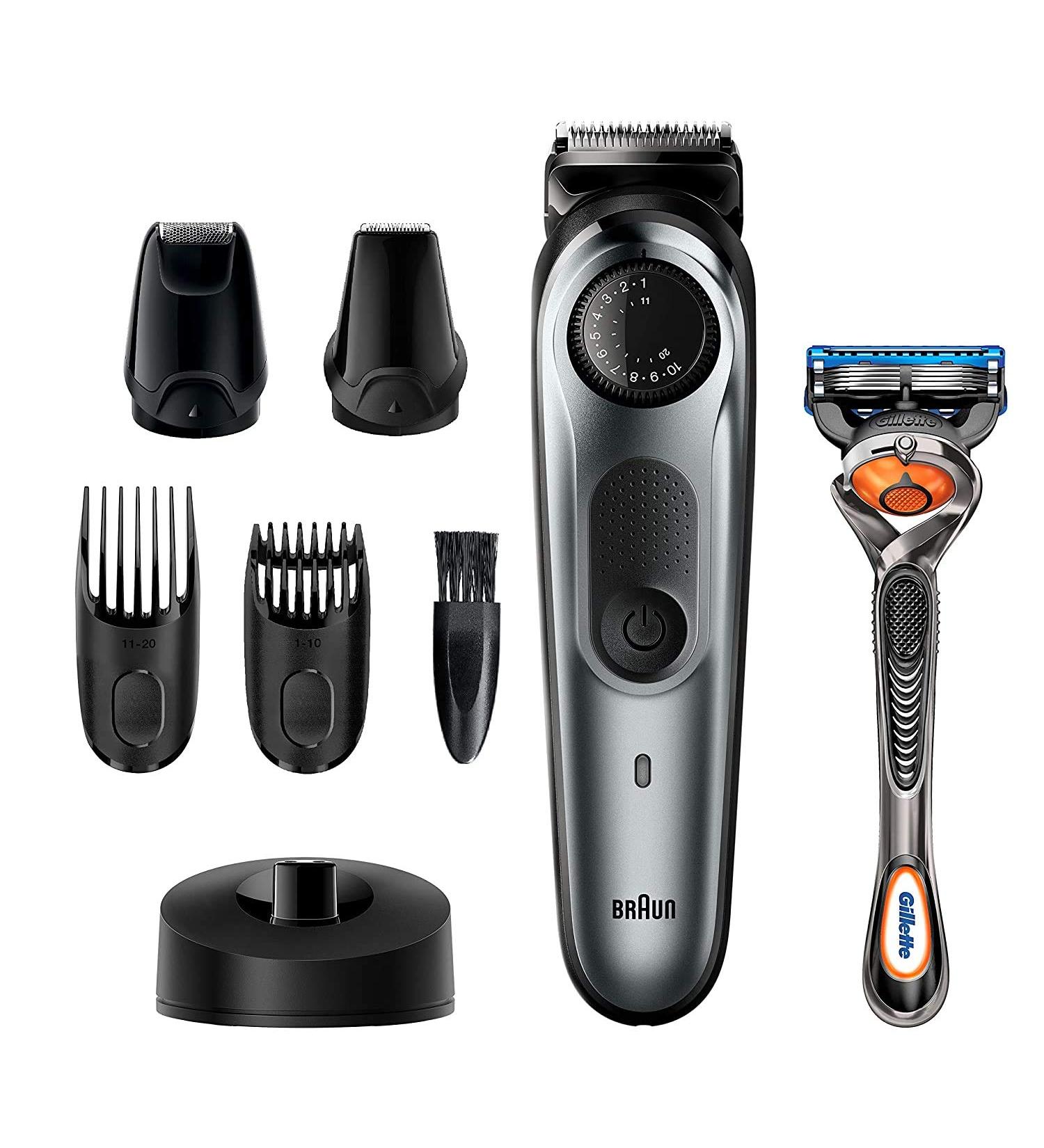 Braun Beard Detail Trimmer & Hair Clippers for Men - Cordless & Rechargeable - Mini Foil Shaver - Gillette ProGlide Razor - 10 Piece Set - Buy Online on SooperMarket.com