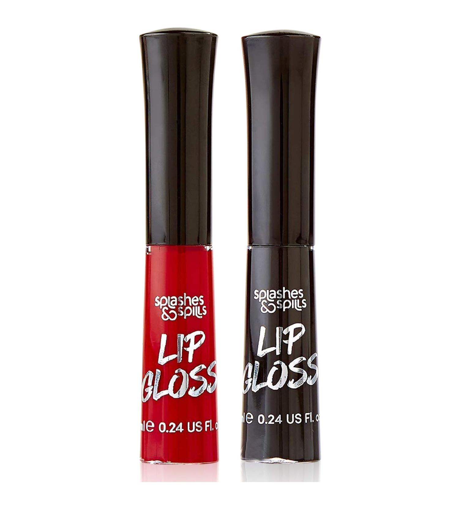 Red & Black Lip Gloss - Luxurious Vibrant Color with Full Coverage and Shiny Finish - Buy Online on SooperMarket.com